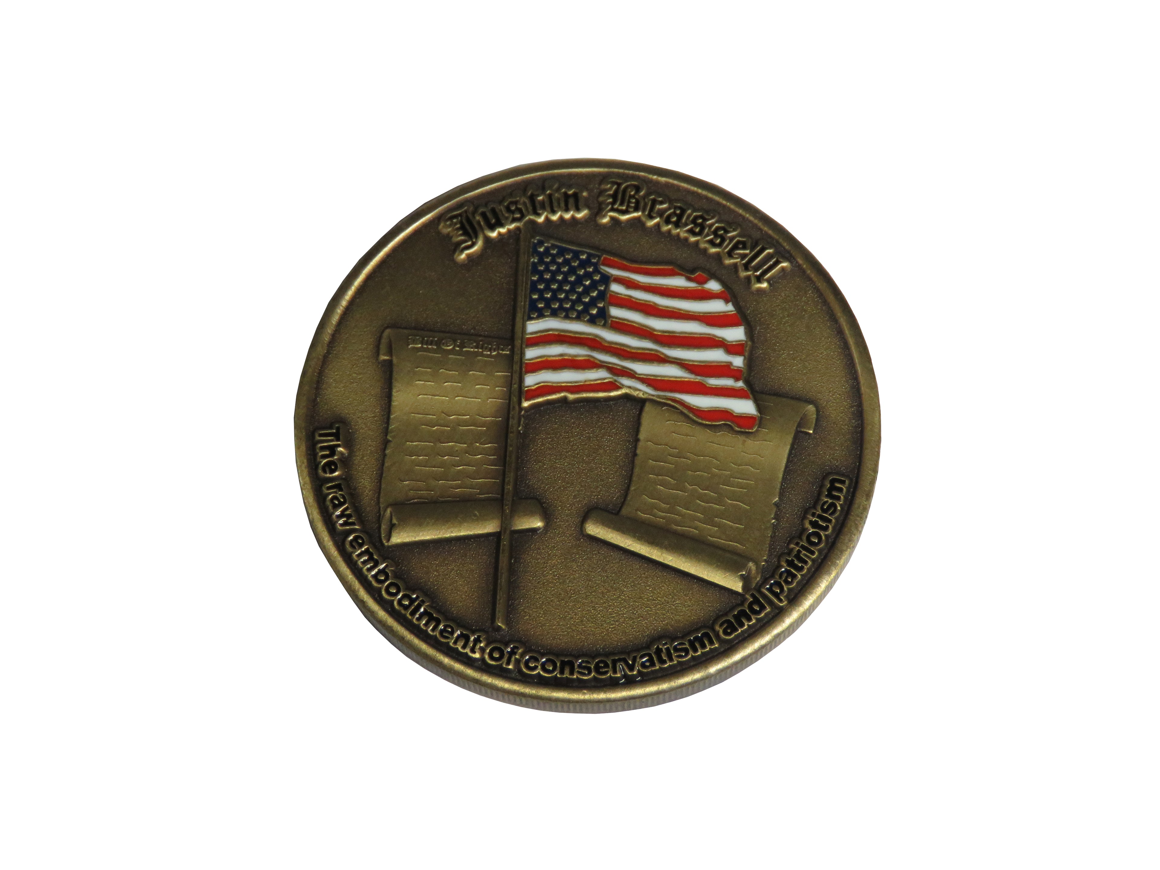 Justin Brassell Conservatism and Patriotism Challenge Coin