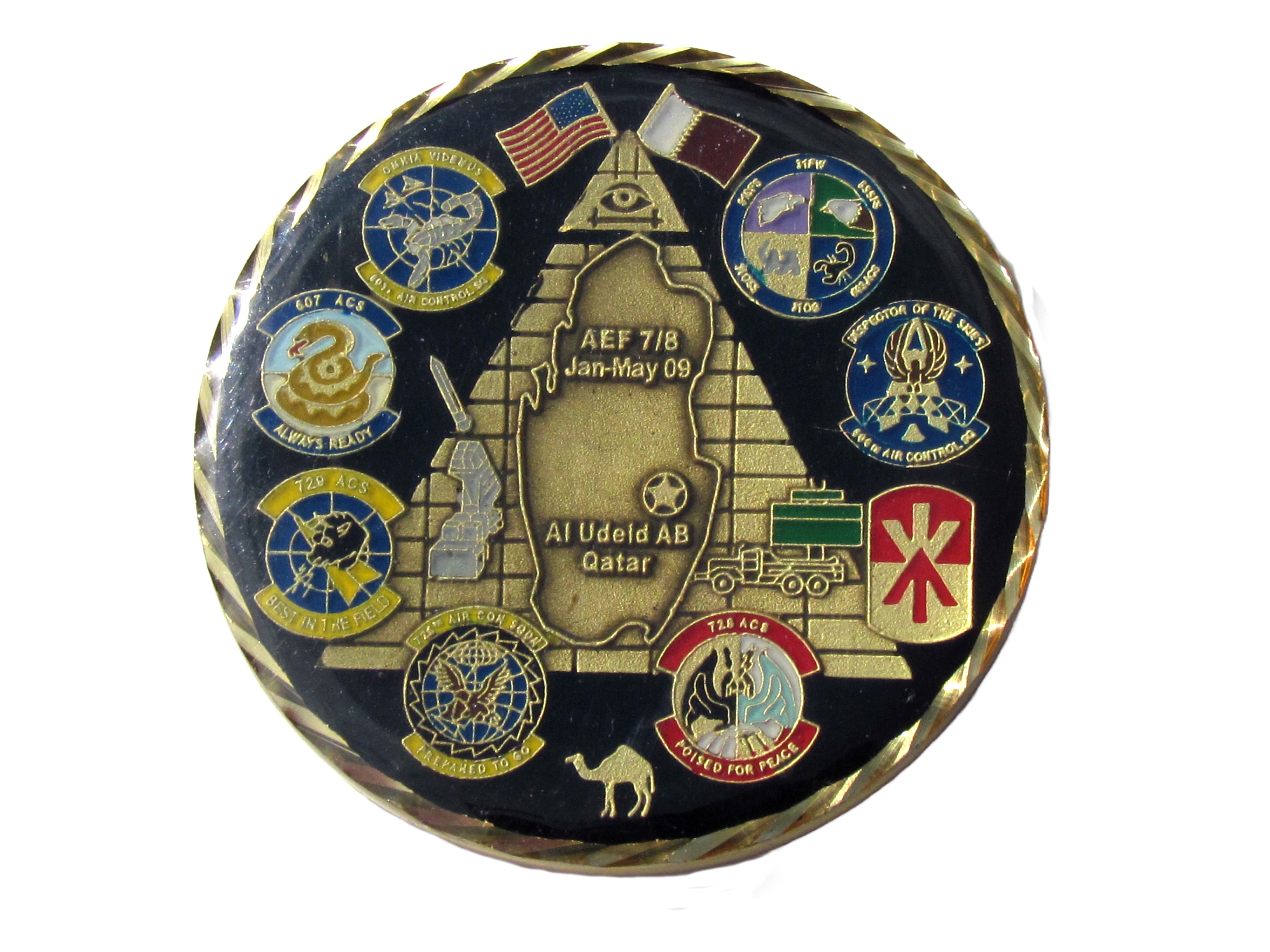 US Army AEF 7 5 Jan-May 09 AI Udeid AB Qatar Challenge Coin