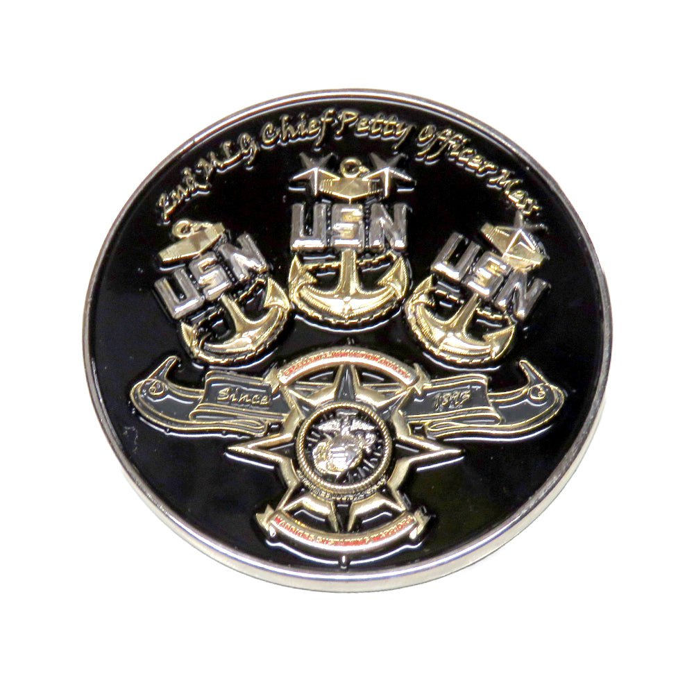 U.S. Navy 2nd MLG Chief Petty Officer Mess Challenge Coin