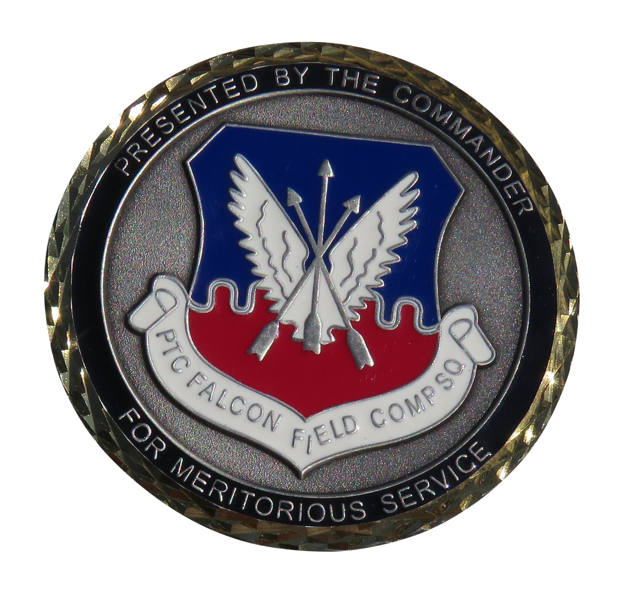PTC Falcon Field Comp SQ.For Meritorious Service challenge coin