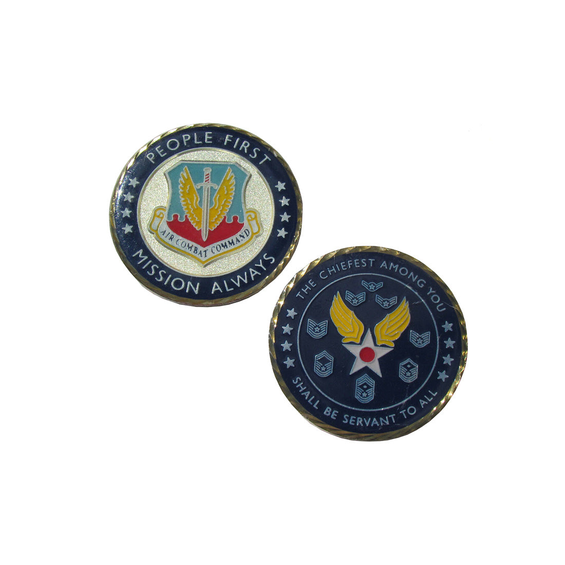 Air Combat Command People First Mission Always Challenge Coin