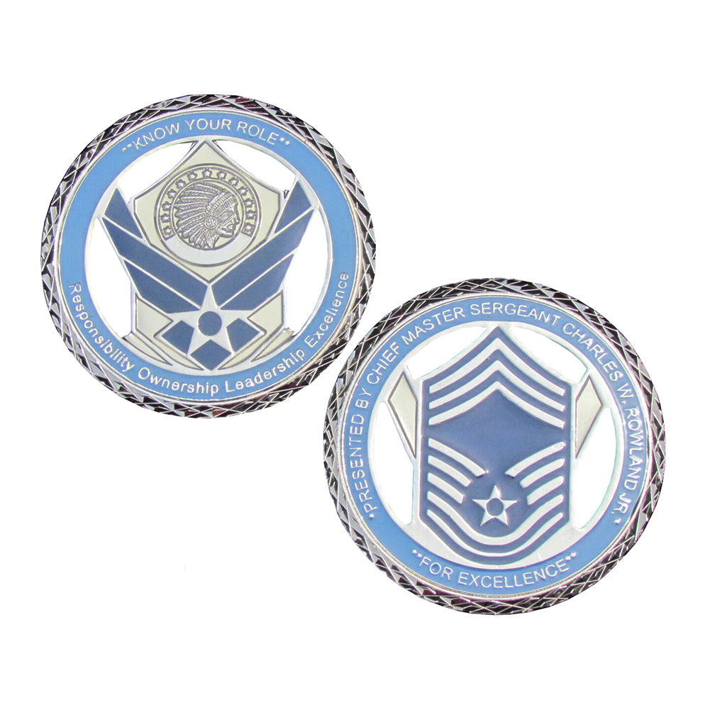 US Air Force Presented by the Chief Master Sergeant Challenge Coin