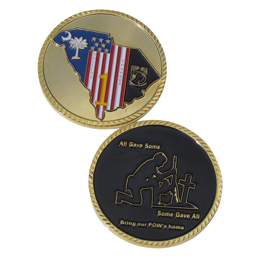 Rolling Thunder POW MIA Challenge Coin