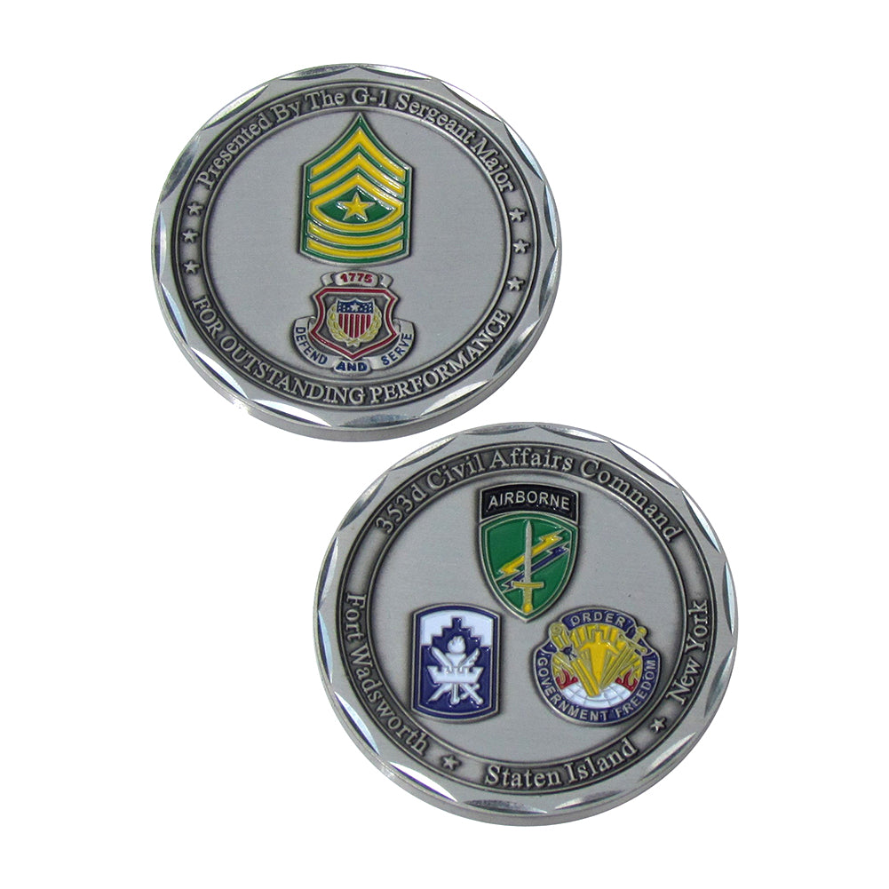 US Army G-1 Sergeant Major Challenge Coin