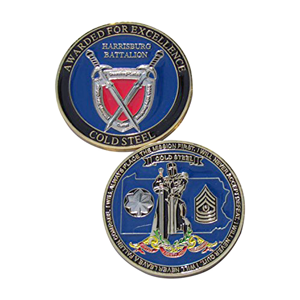 US Army Harrisburg Battalion Cold Steel Challenge Coin