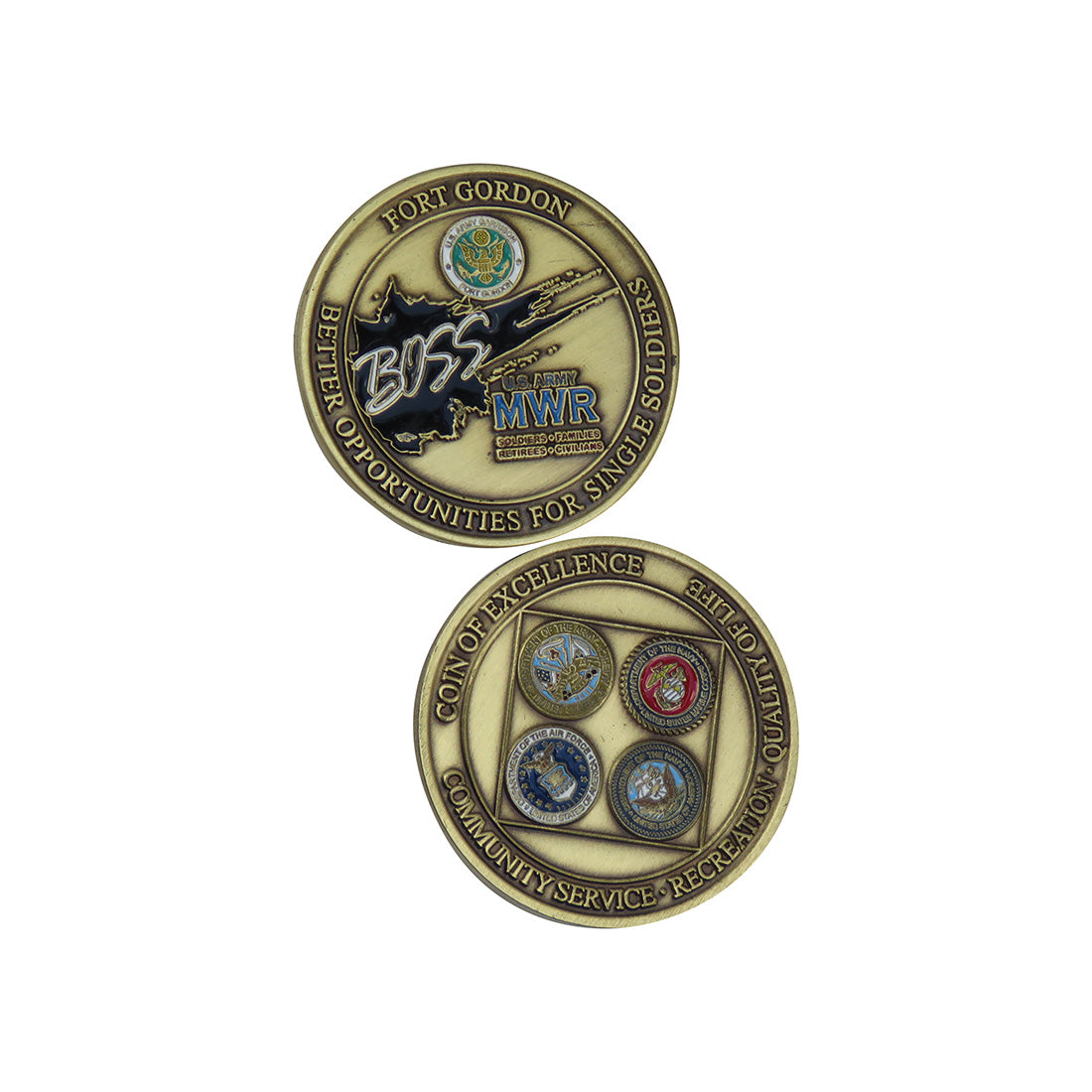 US Army Better Opportunities For Single Soldiers Challenge Coin