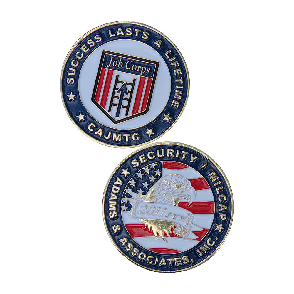US Army Job Corps Security Milcap Adams & Associates INC. Challenge Coin