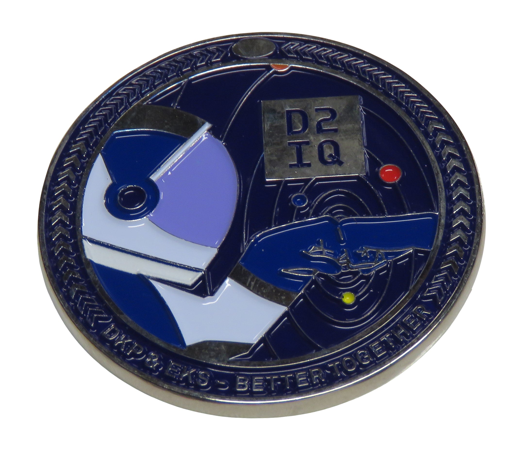 DKP 2.3 and Kaptain 2.1 23 D2 IQ Challenge Coin