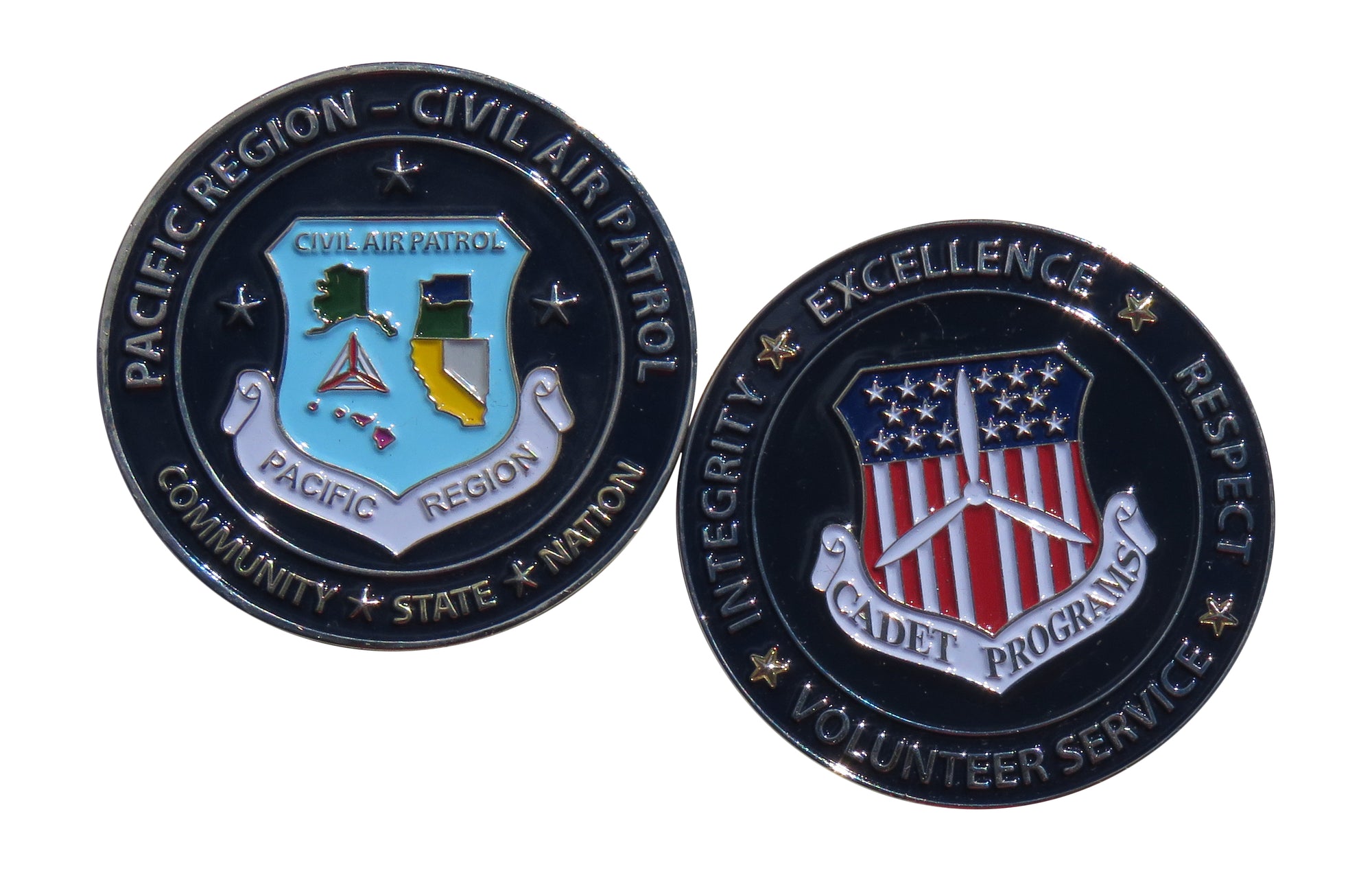 Pacific Region Civil Patrol Exellence Cadet Programs Challenge Coin