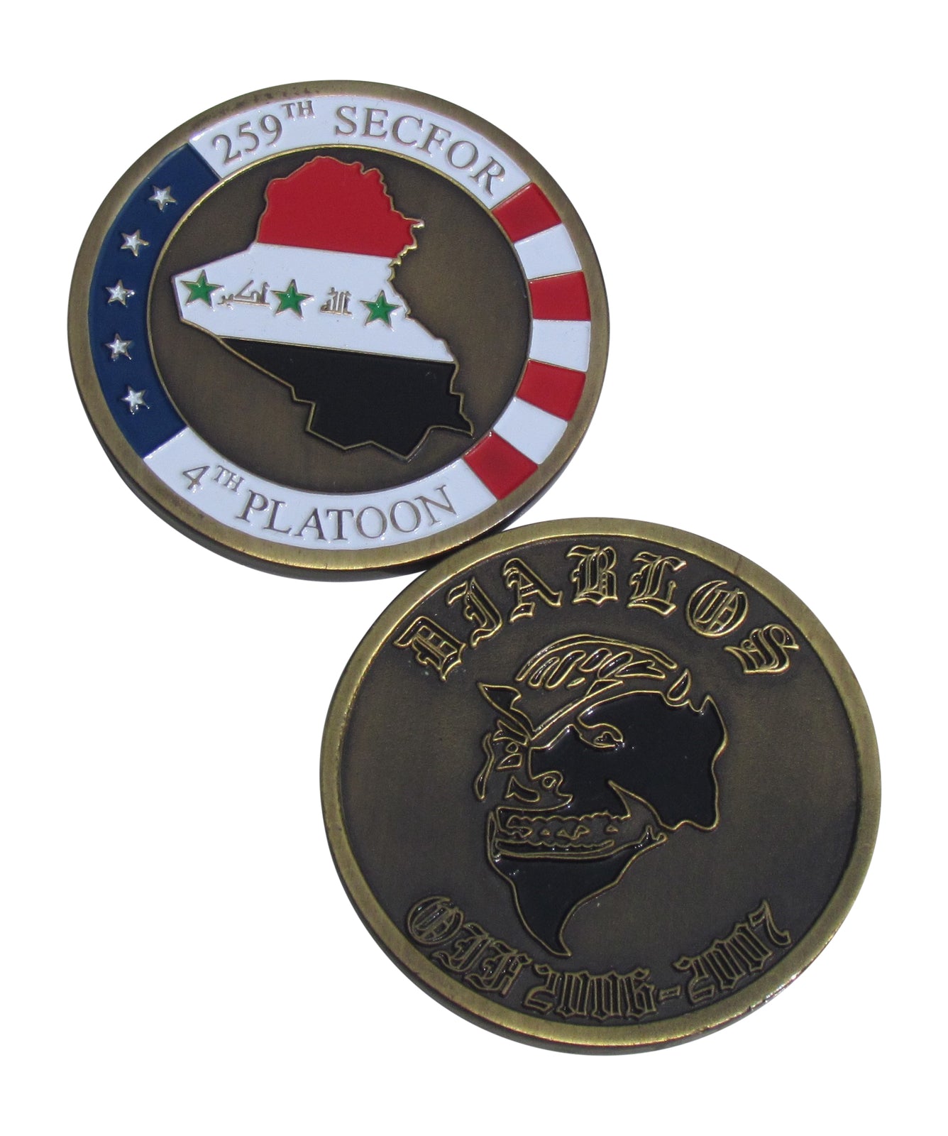 US Army 4th Platoon 259th SECFOR Challenge Coin