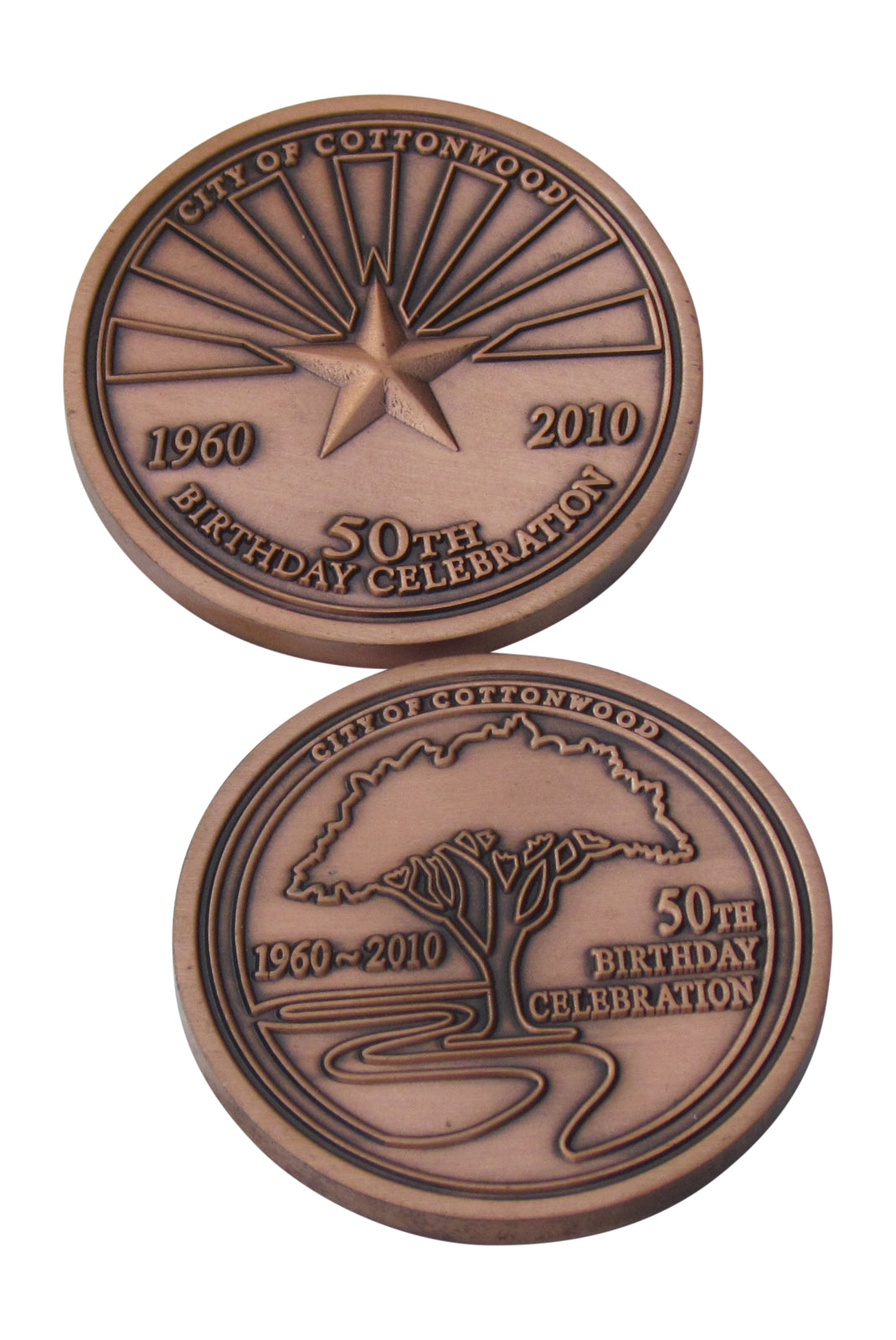 City of Cottonwood 50th Birthday Celebration Challenge Coin