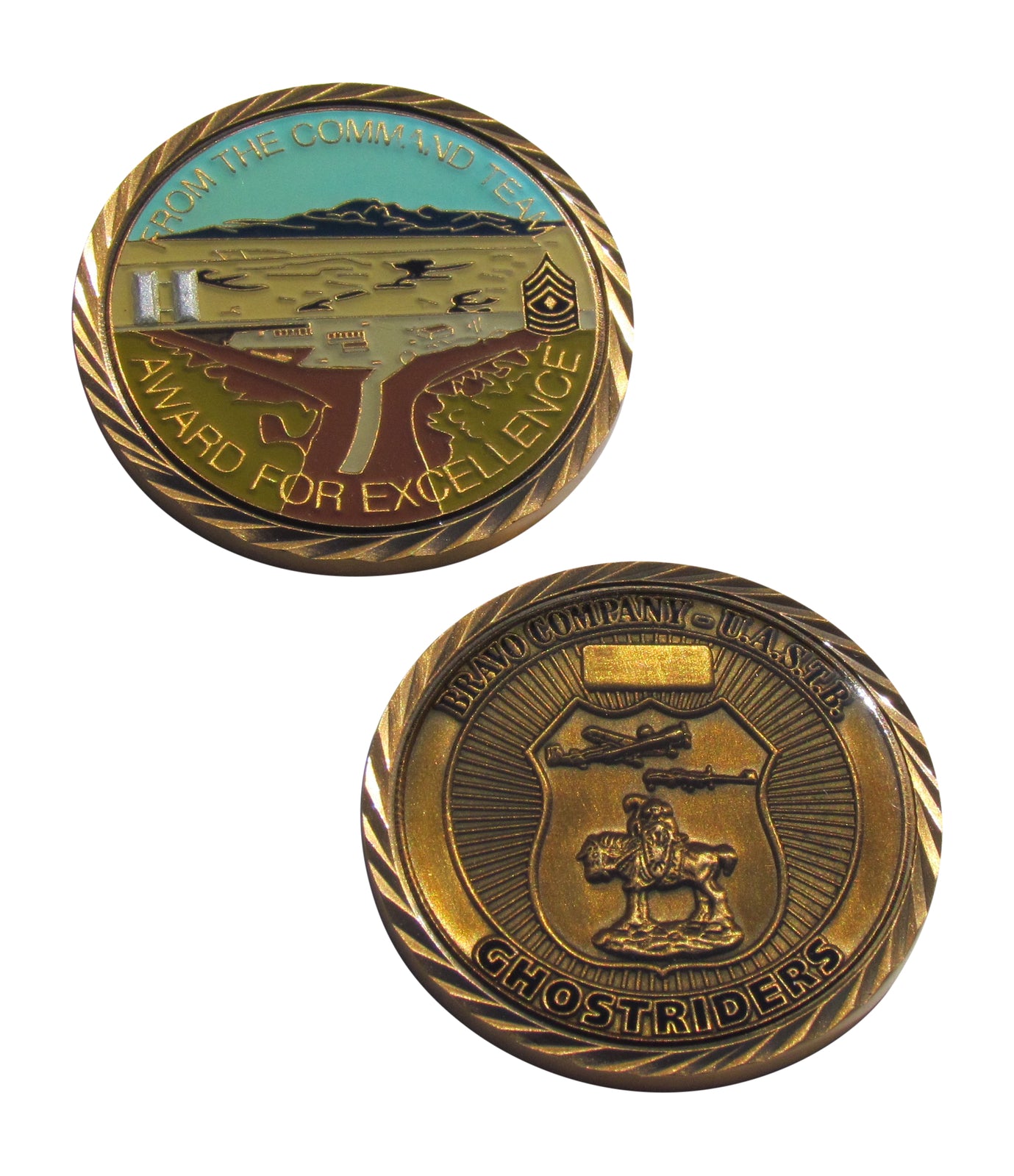 US Army Bravo Company Ghost Riders Challenge Coin
