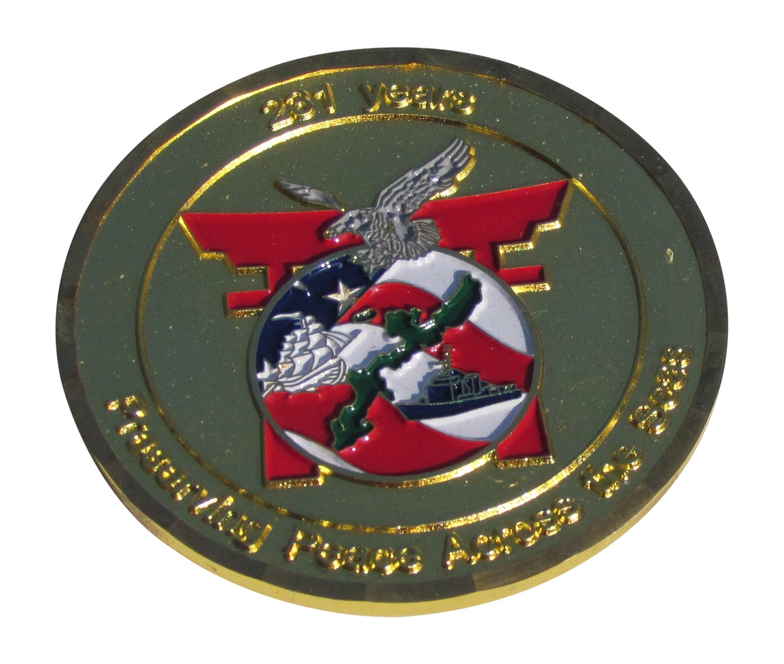 US Navy 231 Years Preserving Peace Across The Seas Challenge Coin