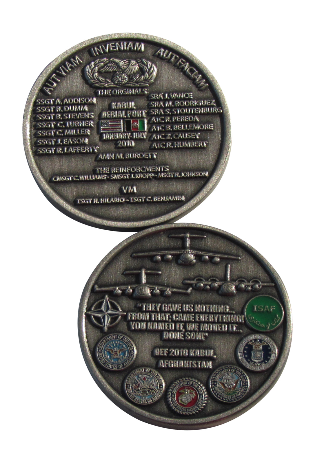 The Originals Kabul Aerial Port Challenge Coin