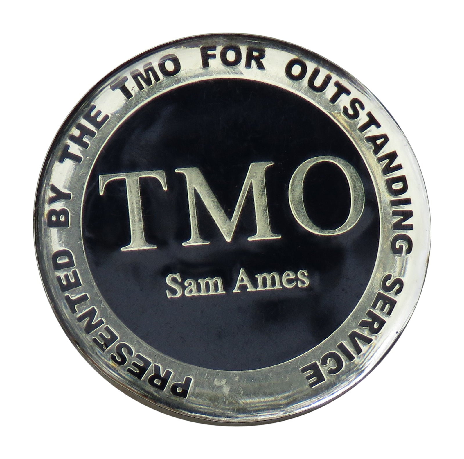 US Air Force Presented by the TMO Sam Ames For Outstanding Service Challenge Coin