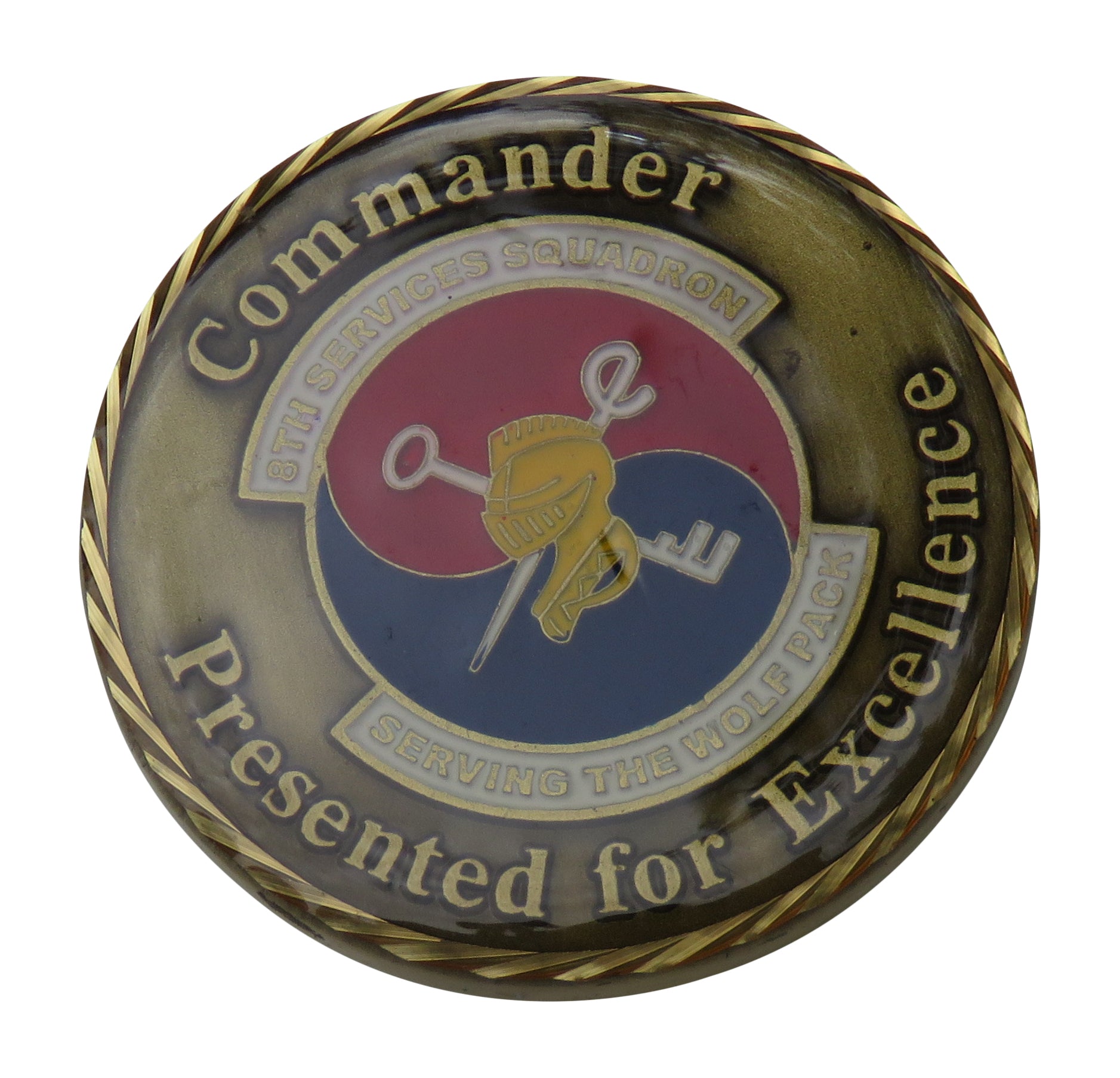 US Air Force 8th Services Squadron Challenge Coin