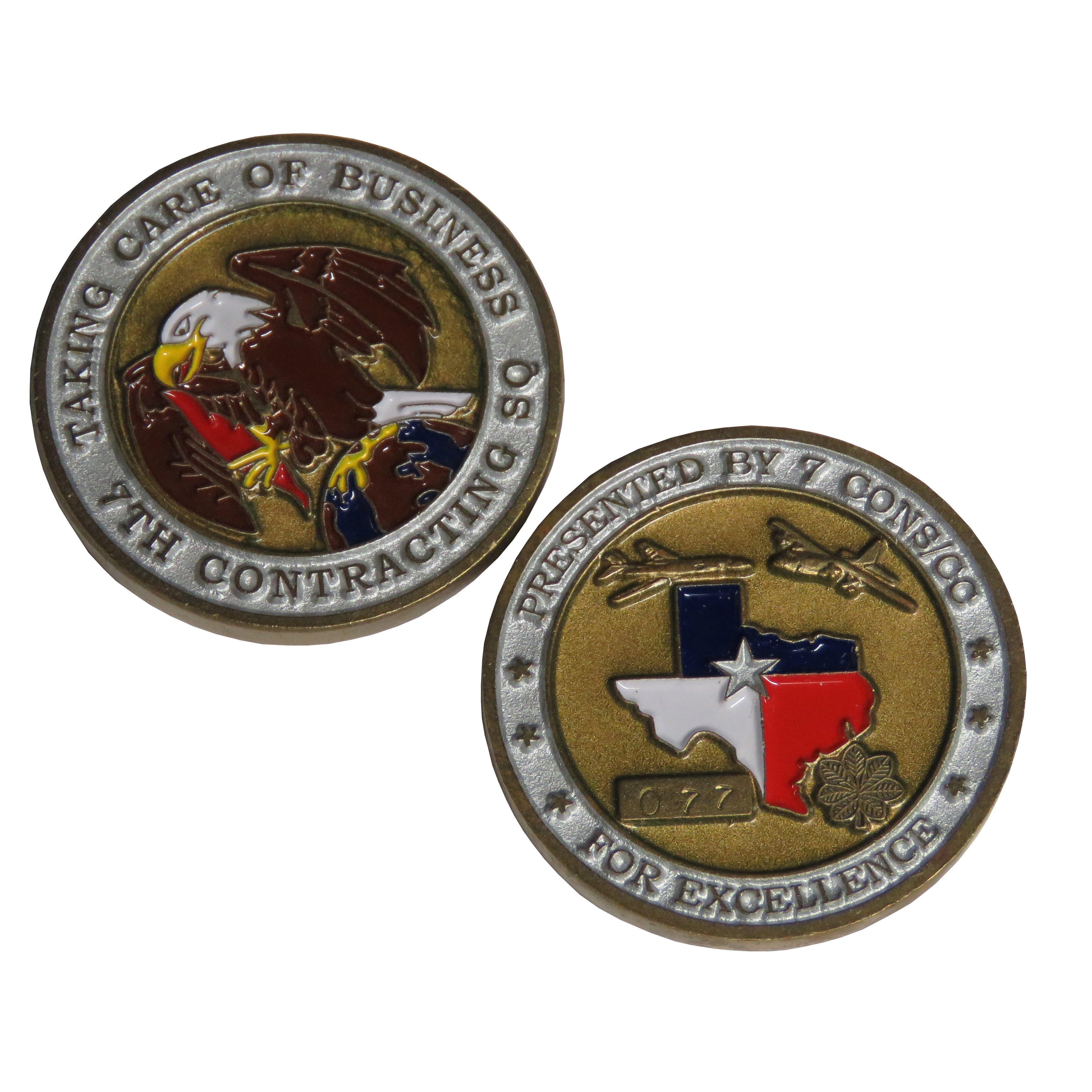 Air Force 7th Contracting Squadron Texas Challenge Coin