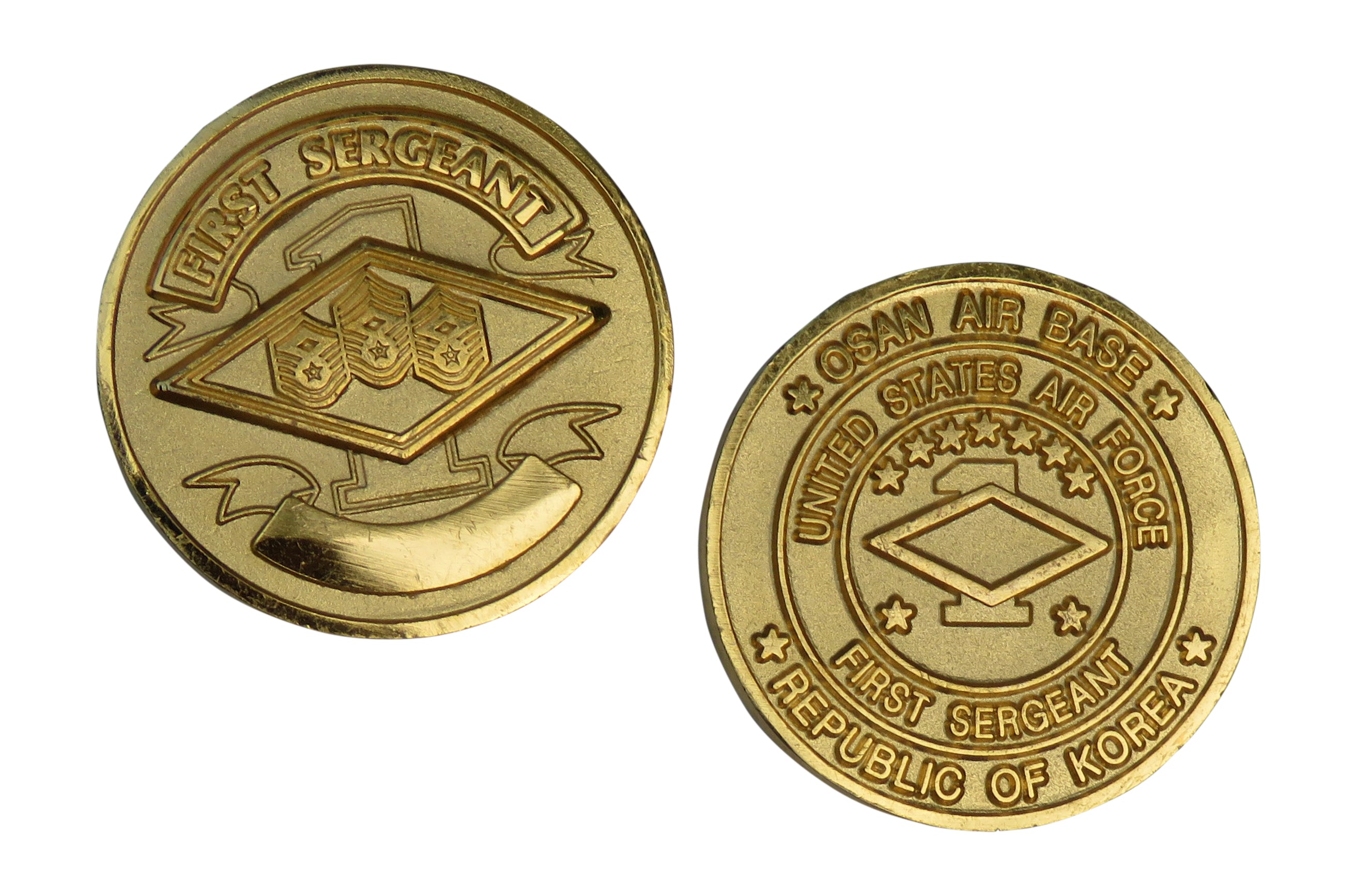 US Air Force First Sergeant, Osan Air Base Korea Challenge Coin