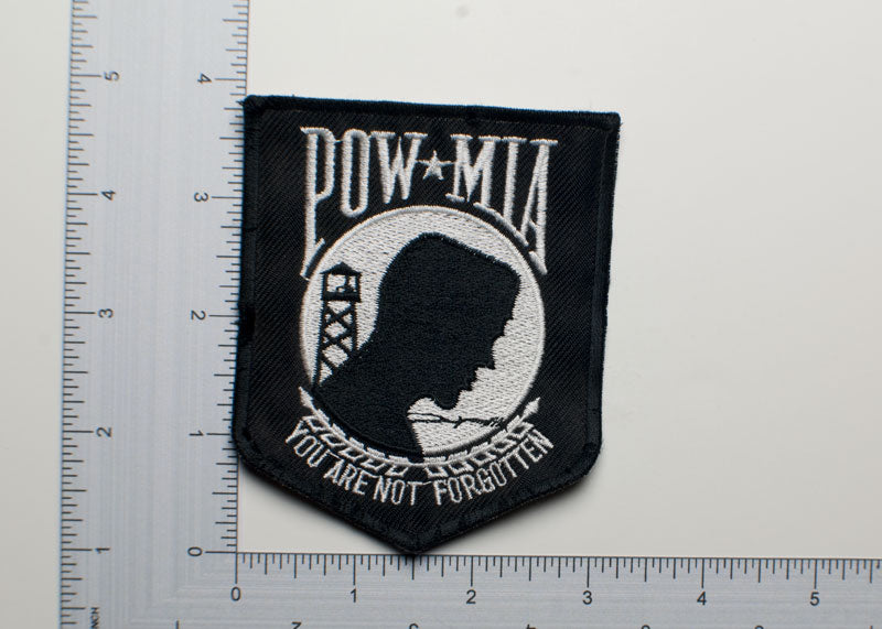 POW MIA Black Border Patch