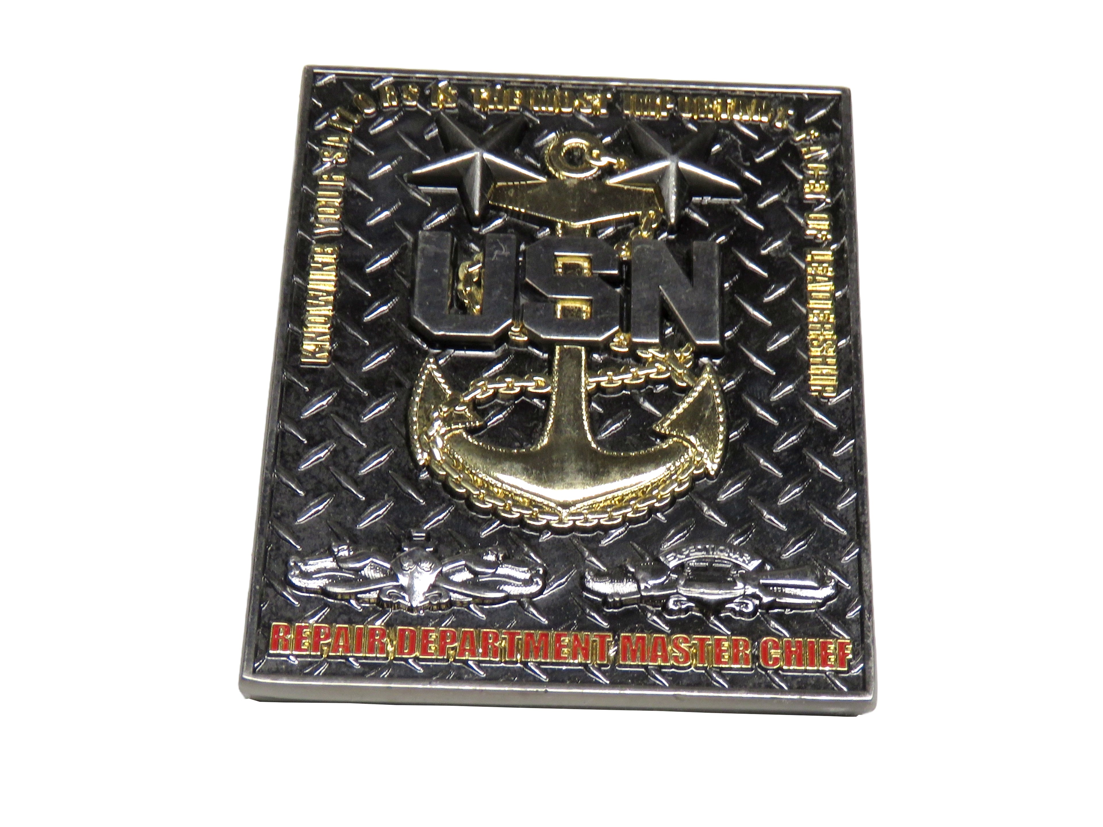 U.S. Navy Master Chief USS Emory S Land AS 39 Challenge Coin