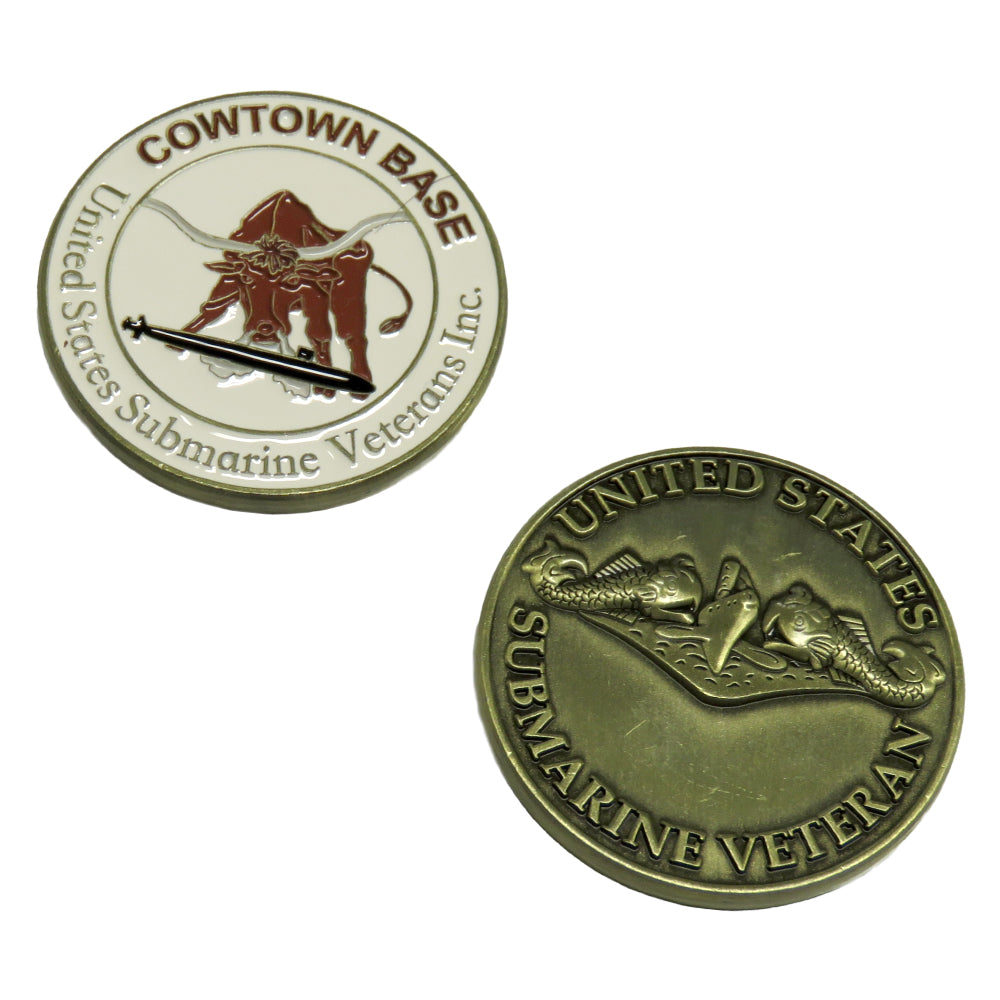 Cowtown Base United States Submarine Veterans Challenge Coin