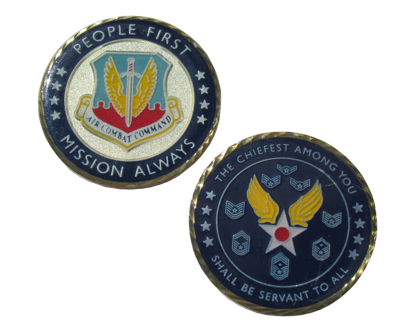 Air Combat Command People First Mission Always Challenge Coin