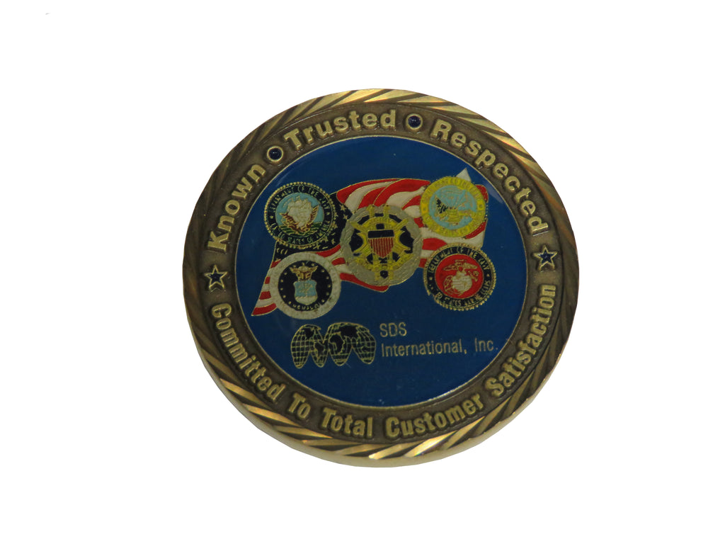 SDS International Supporting the Warfighters Challenge Coin