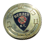 Bergen NY East Battalion Fire Deparment Shiny Goldtone Challenge Coin
