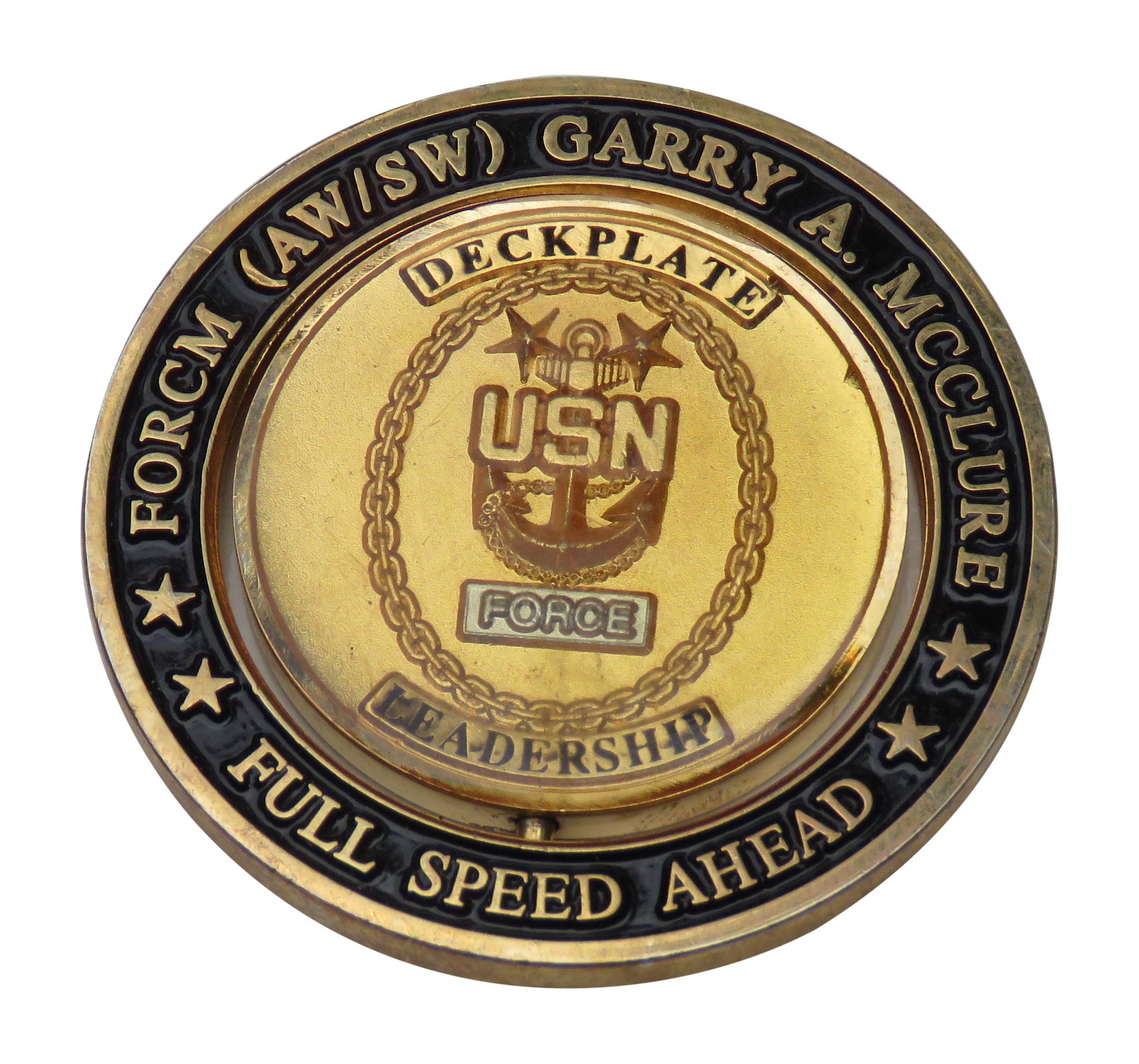 US Navy FORM (AW/SW) Gary A. Mcclure Challenge Coin