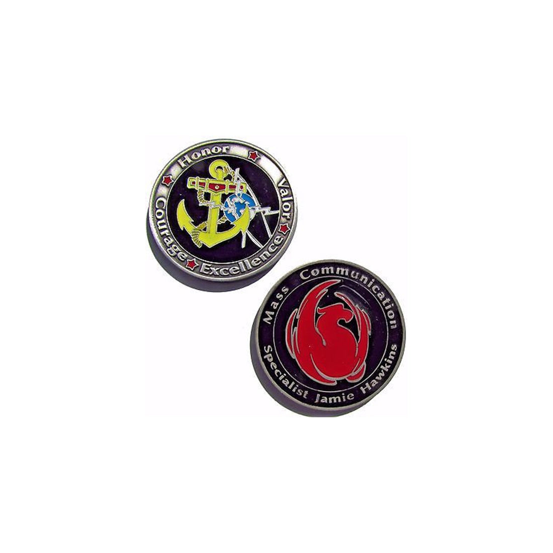 US Navy Mass Communication Specialist Jamie Hawkins Challenge Coin