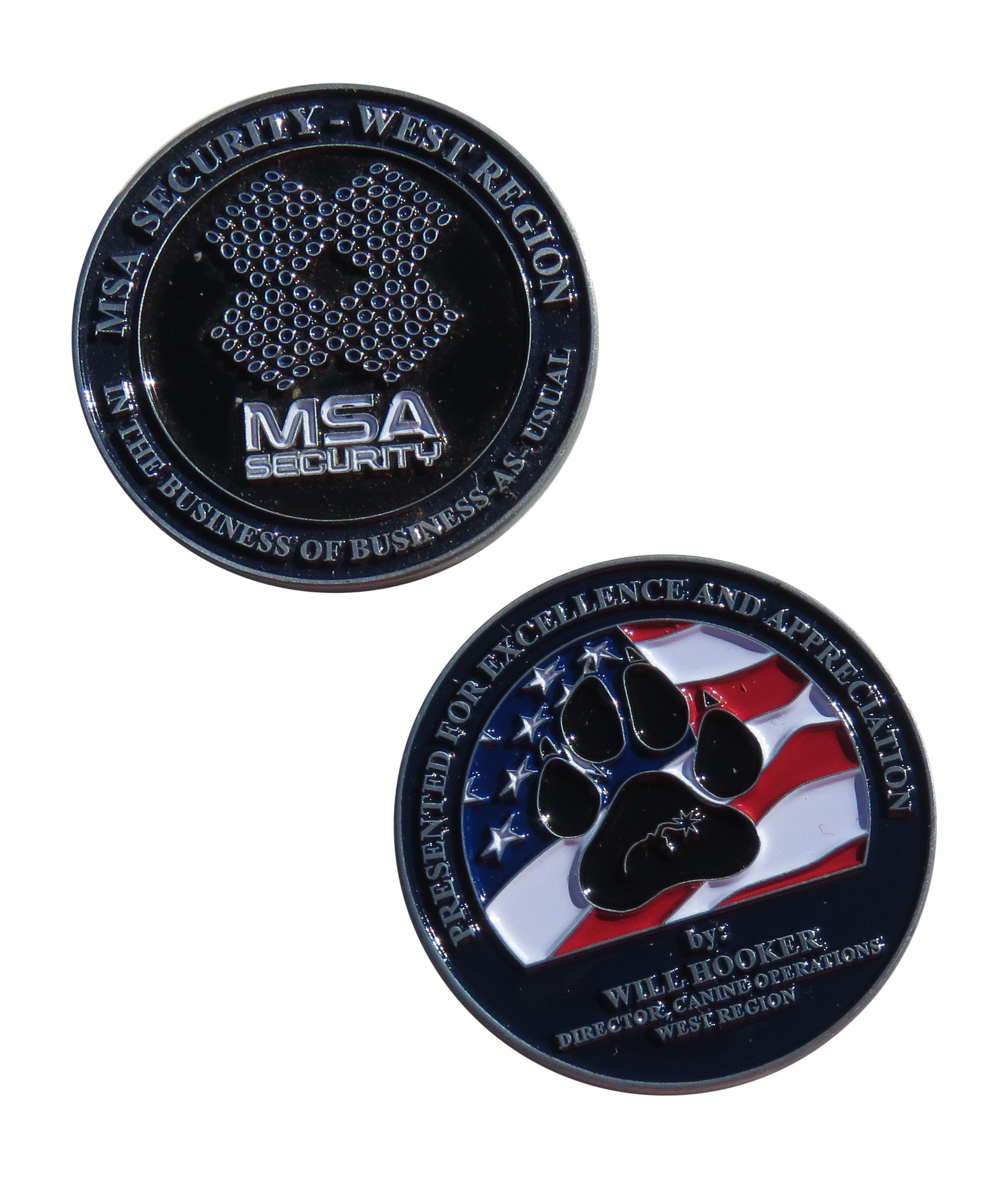 MSA Security West Region Challenge Coin