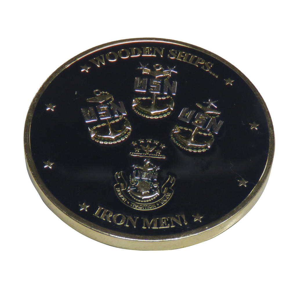 U.S. Navy USS Chief MCM 14 Wooden Ships Iron Men Challenge Coin