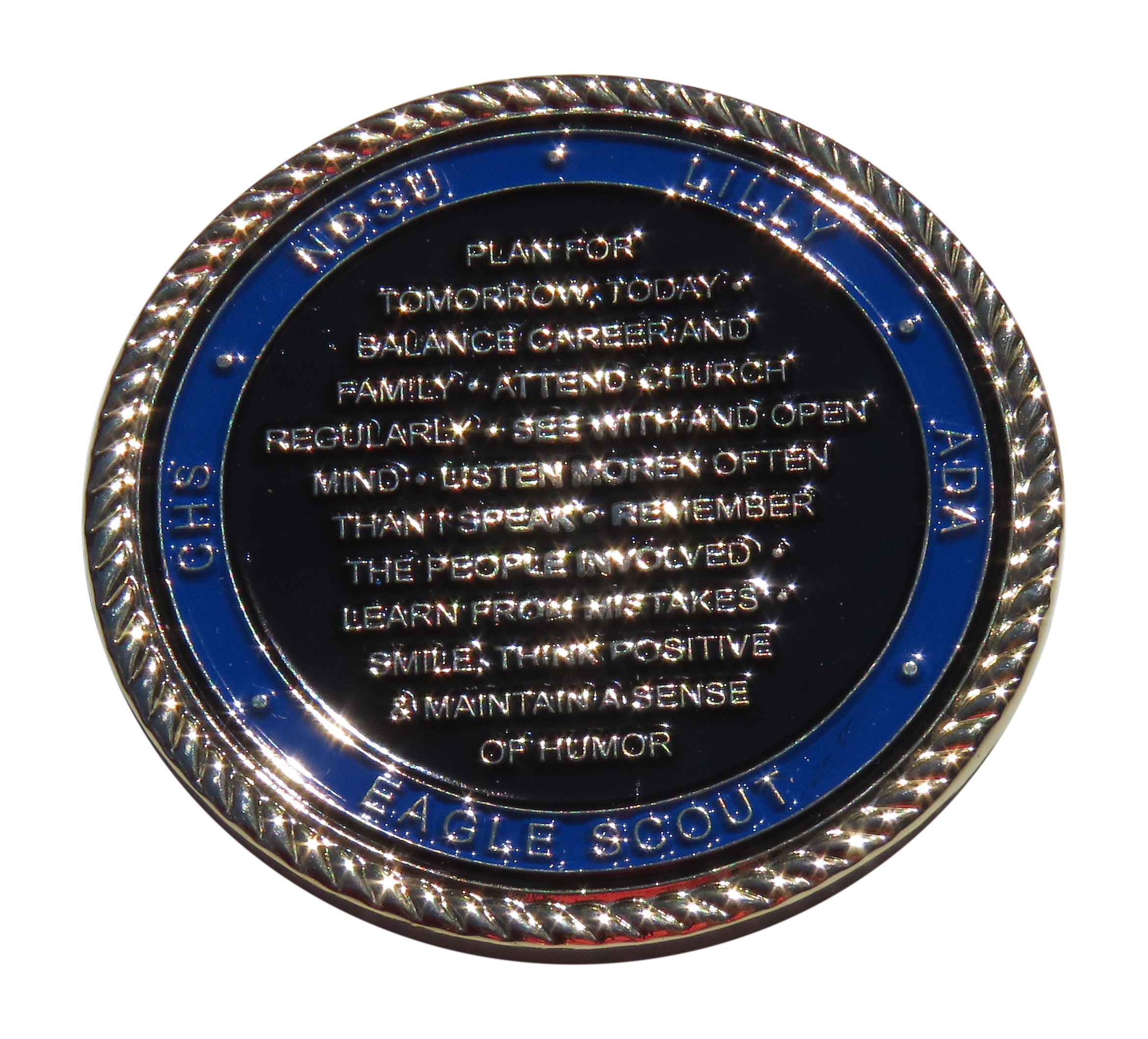 Ellingson CHS NDSU LIlly ADA Eagle Scout Challenge Coin