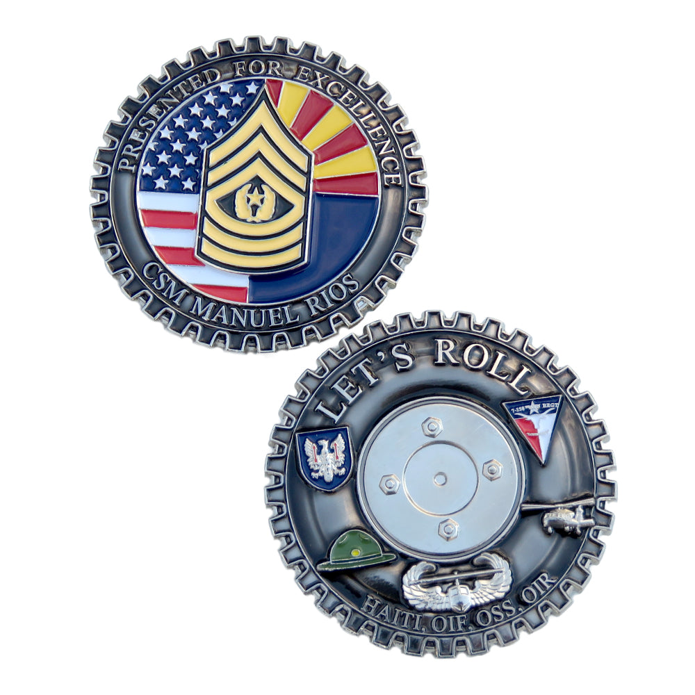 Haiti OIF OSS OIR Lets Roll Challenge Coin