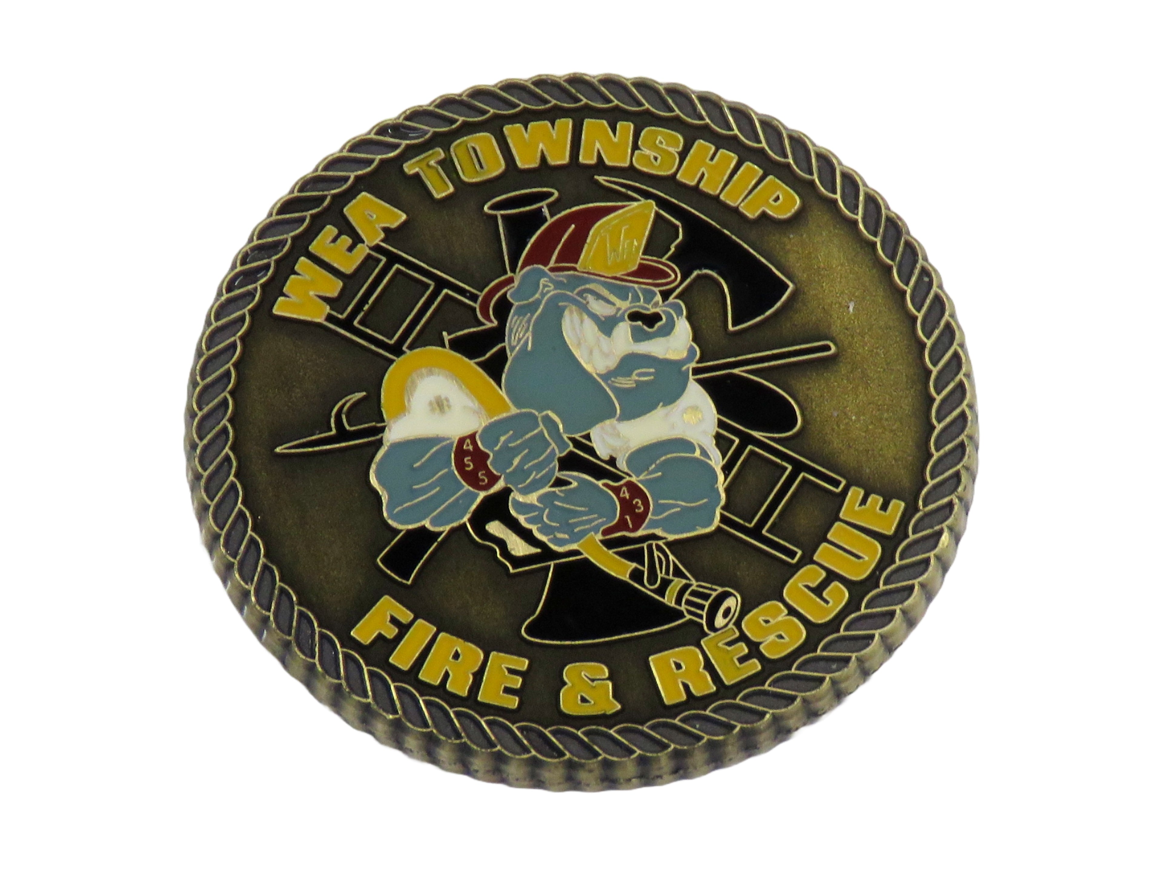 WEA Township Fire and RescueTippecanoe County Est. 1969 Challenge Coin
