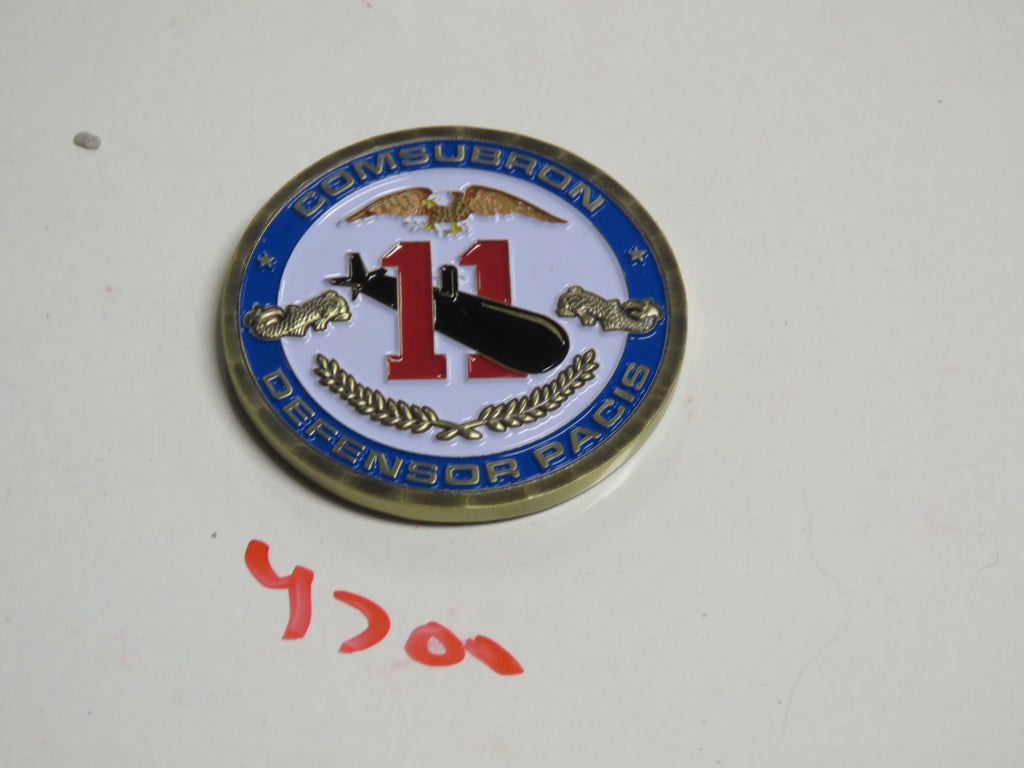 U.S. Navy COMSUBRON 11 Defensor Pacis Challenge Coin