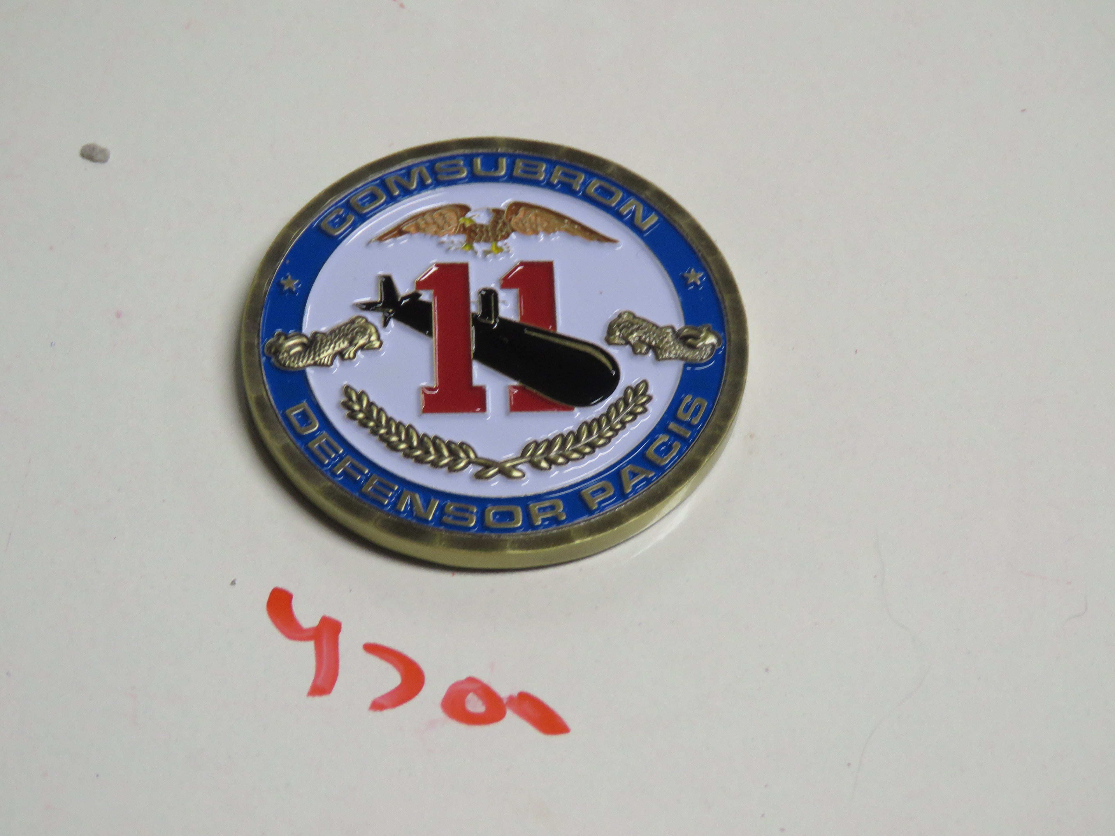 U.S. Navy COMSUBRON 11 Defensor Pacis Challenge Coin