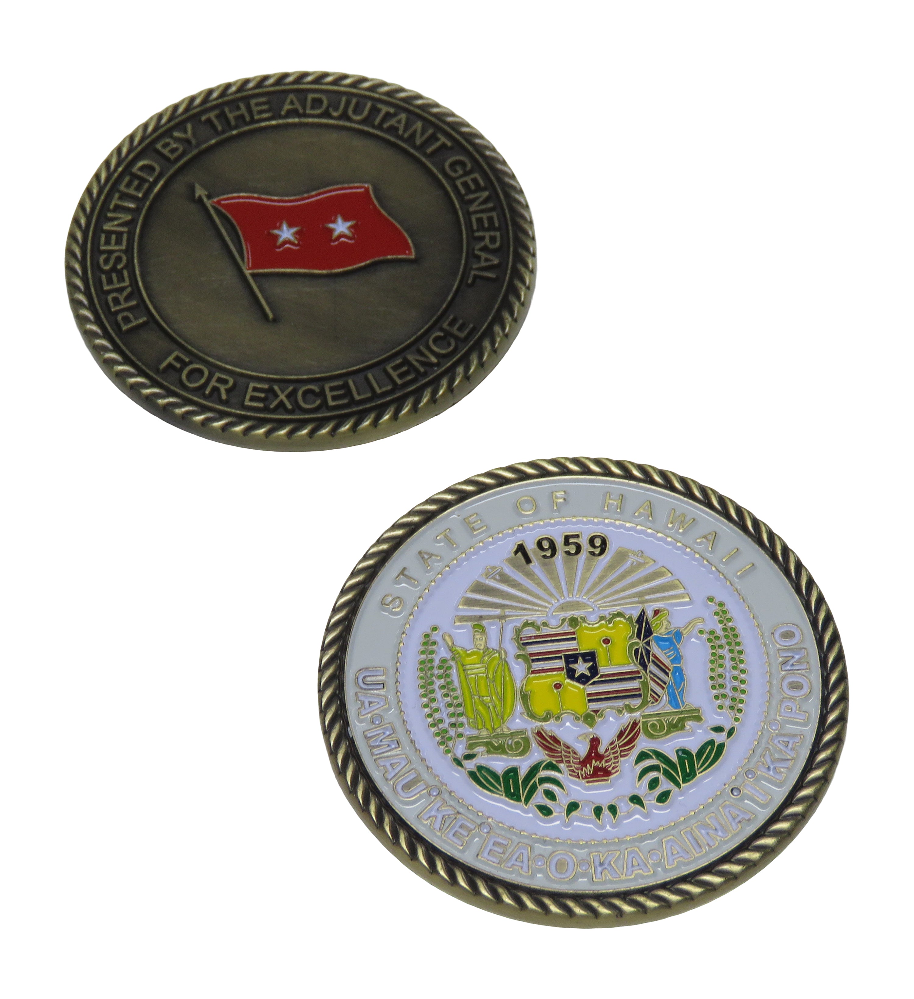 Presented by the Adjutant General State of Hawaii Challenge Coin