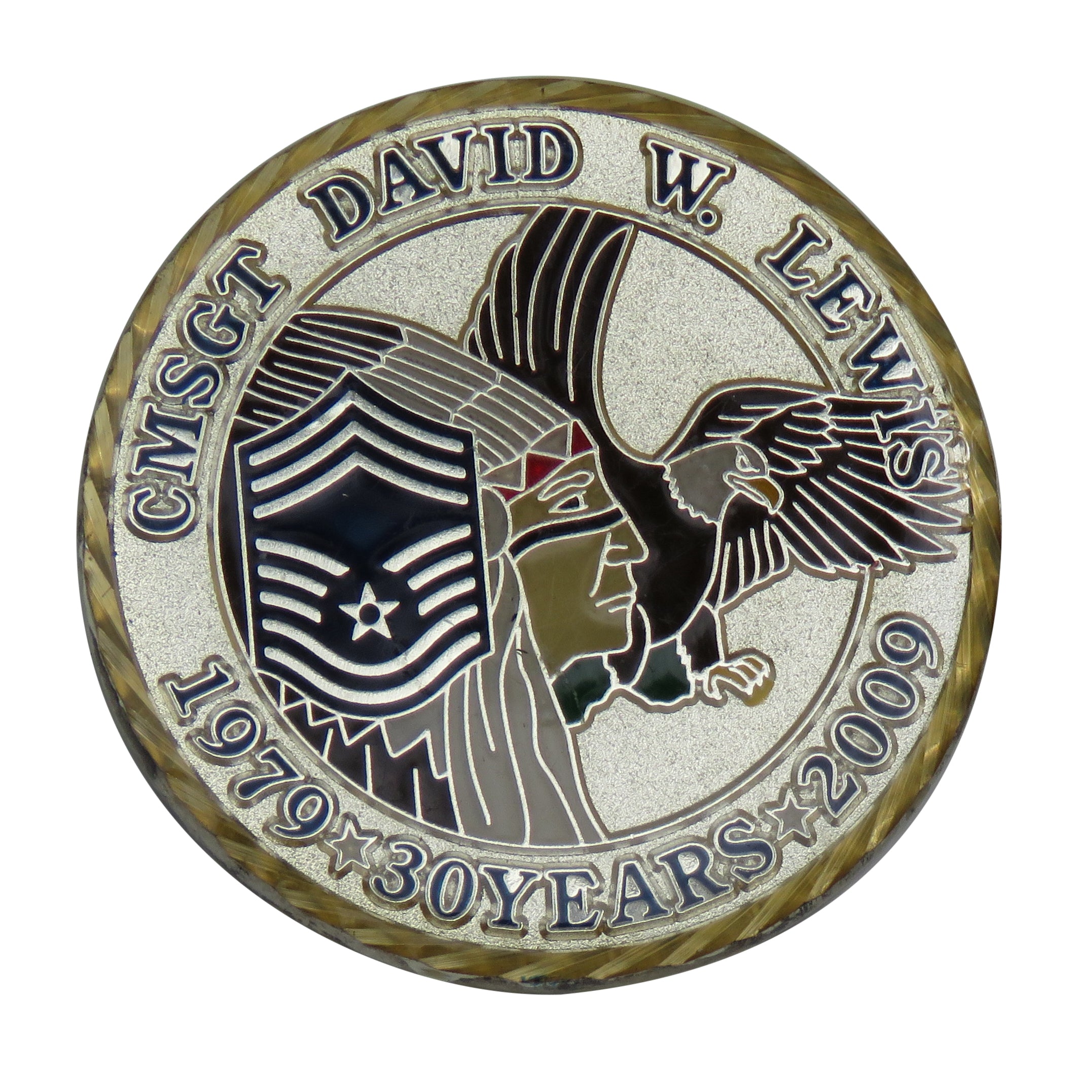 US Air Force CMSGT David W. Lewis Challenge Coin