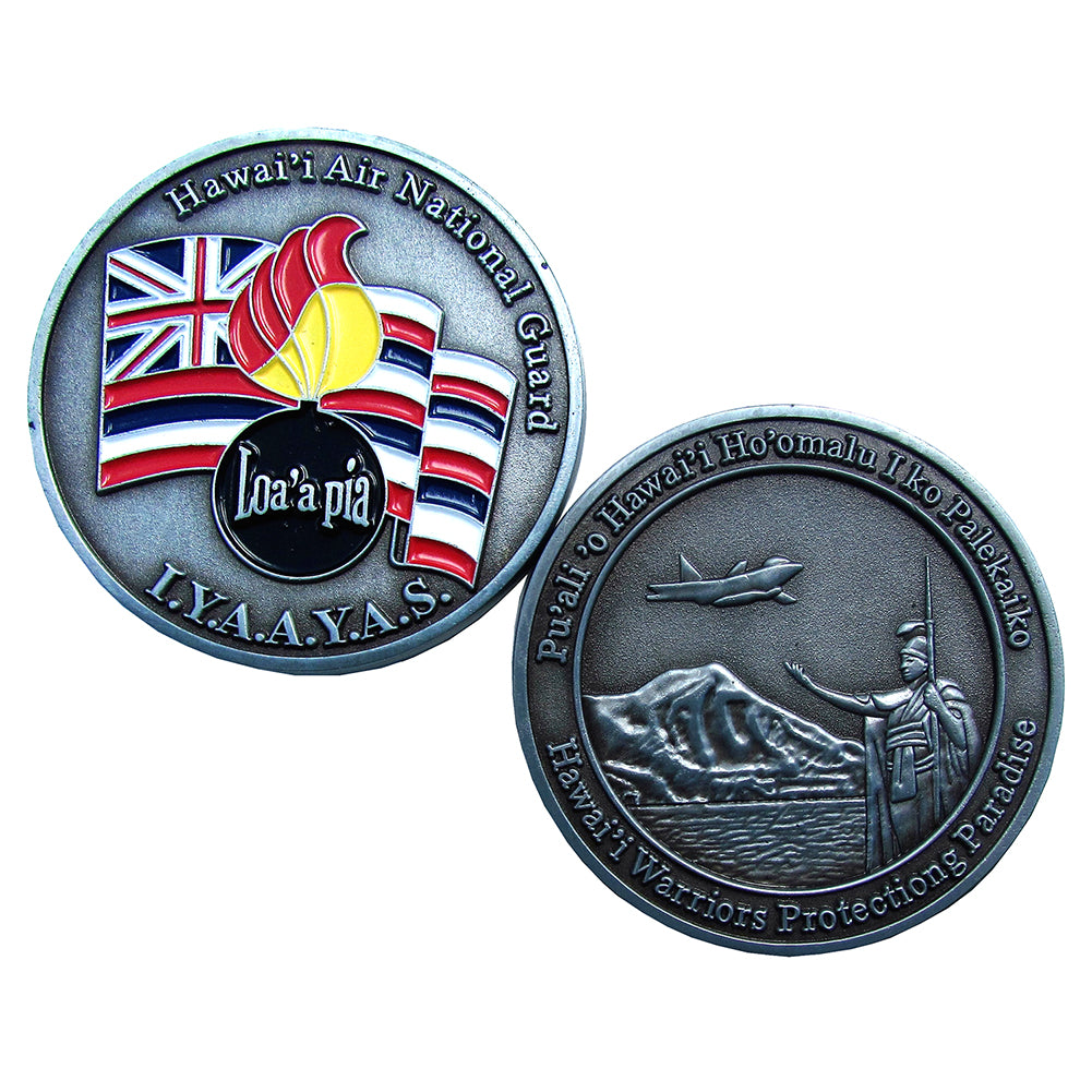 Hawai'i Air National Guard Laoa Pia I.Y,A,A.Y.A.S Challenge Coin