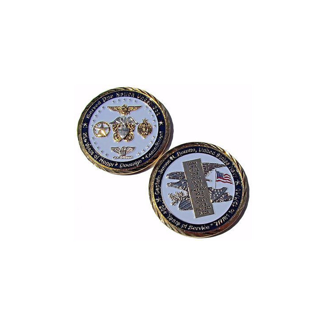 US Navy Captain James N. Baratta 25+ Years of Service Challenge Coin