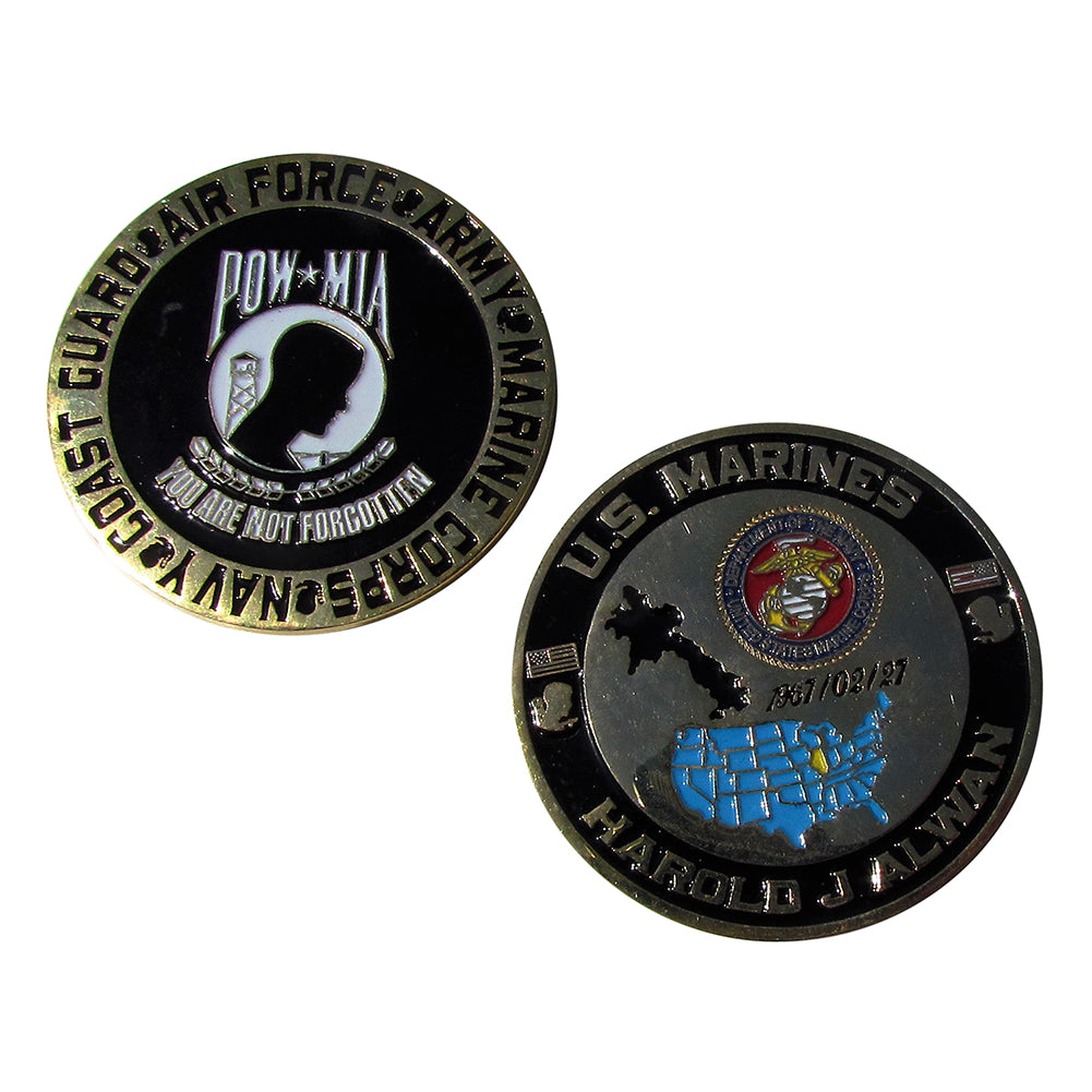 POW-MIA US Air Force Army Marine Coast Guard Challenge Coin