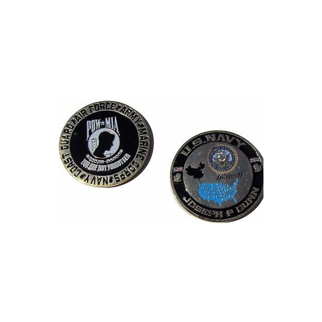 US Navy Joseph P. Dunn POW/MIA Challenge Coin
