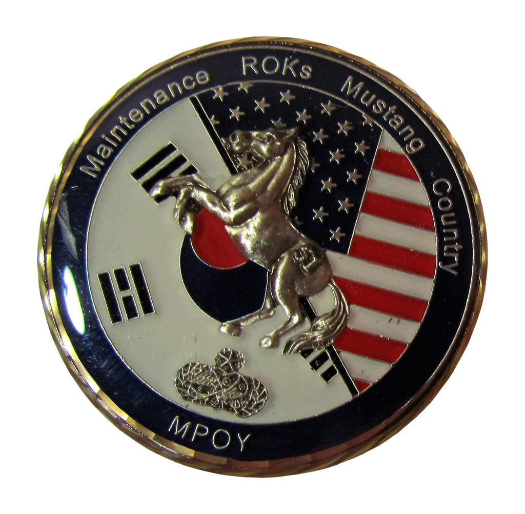Maintenance ROks Mustang Country Challenge Coin