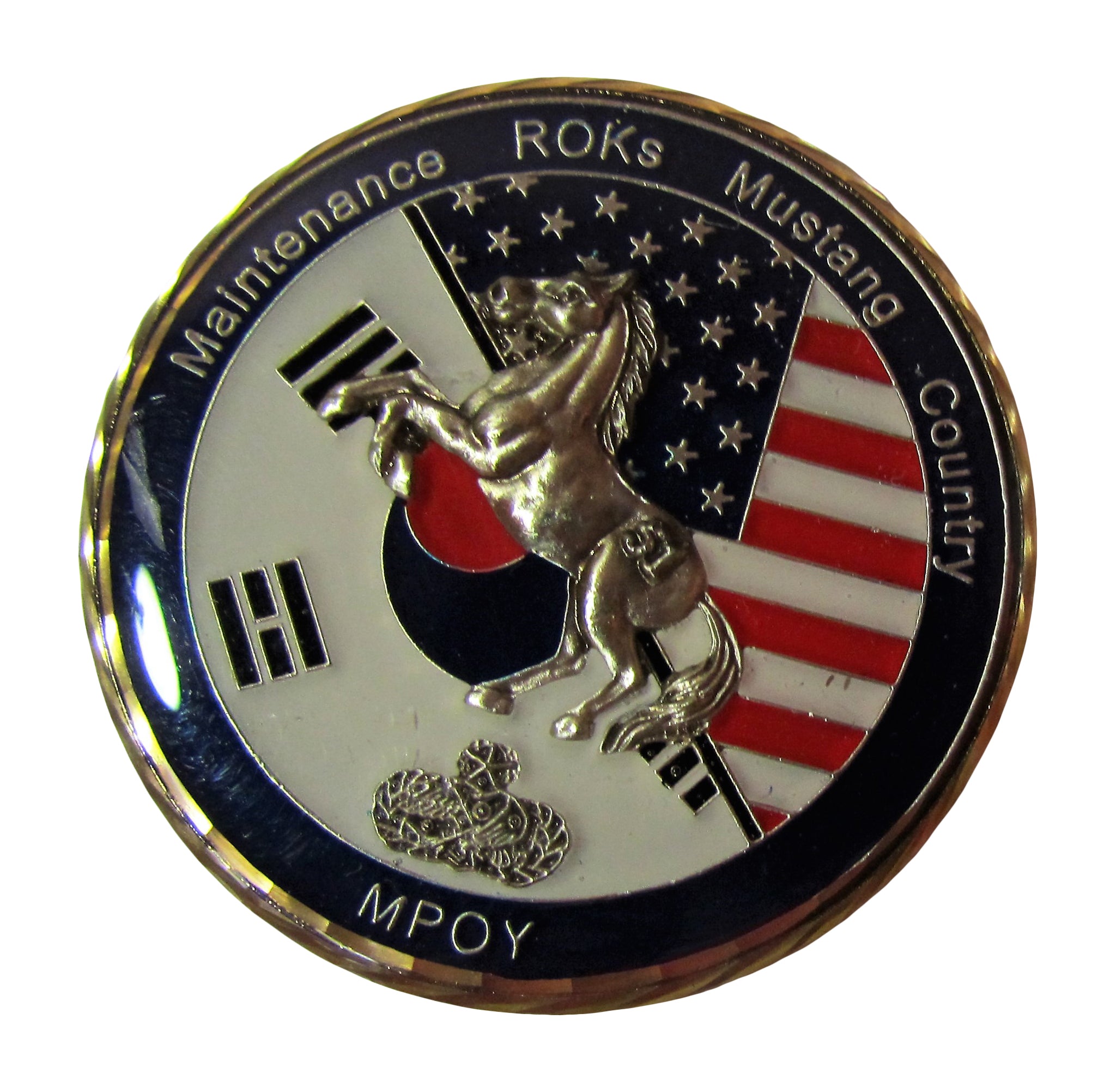 Maintenance ROks Mustang Country Challenge Coin