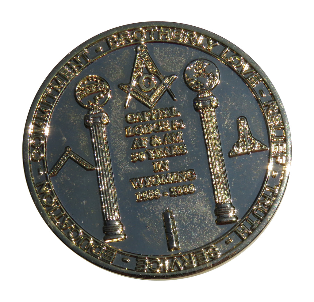 Capital Lodge 54 AF & AM 50 50 Years Challenge Coin