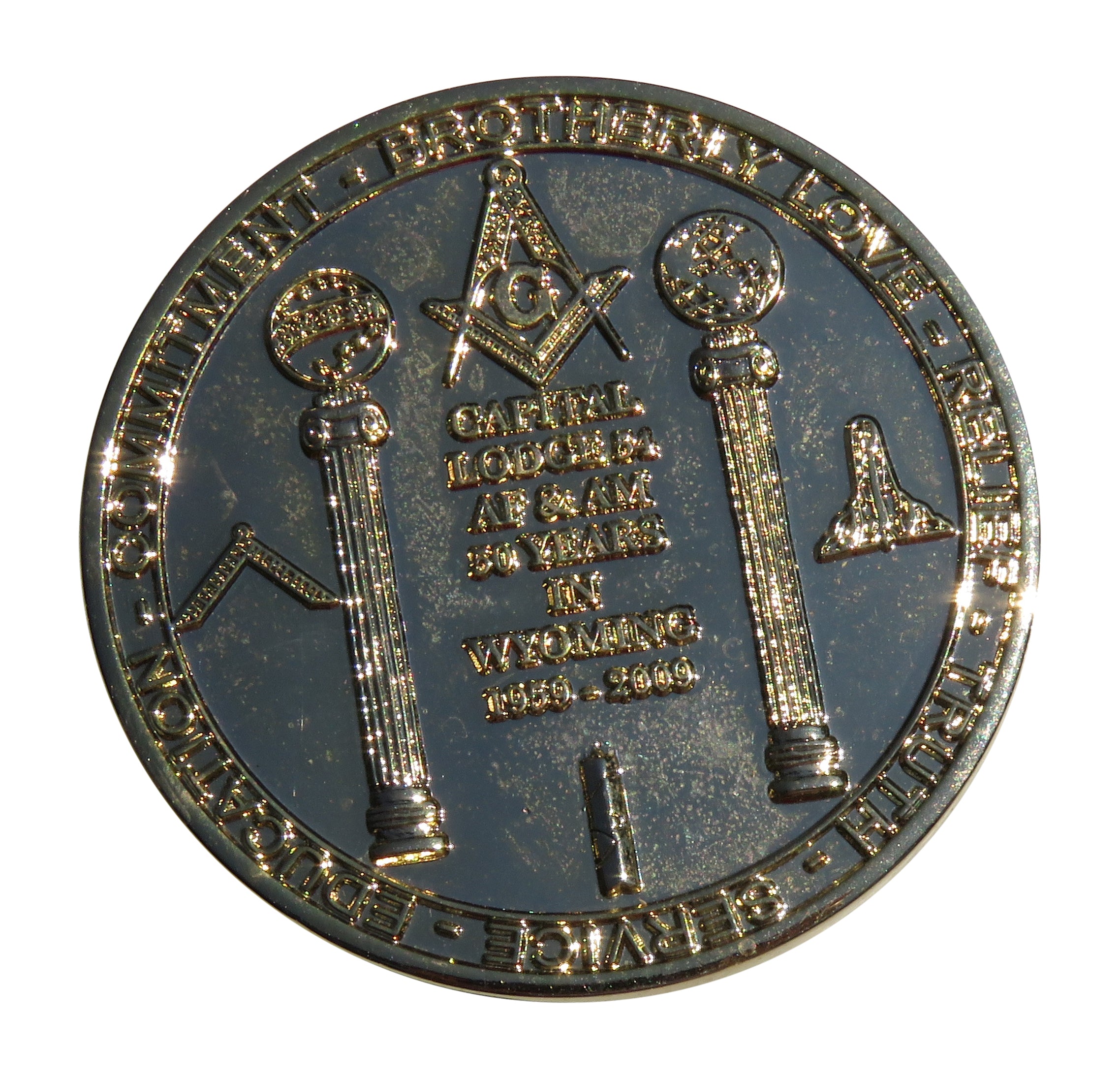 Capital Lodge 54 AF & AM 50 50 Years Challenge Coin