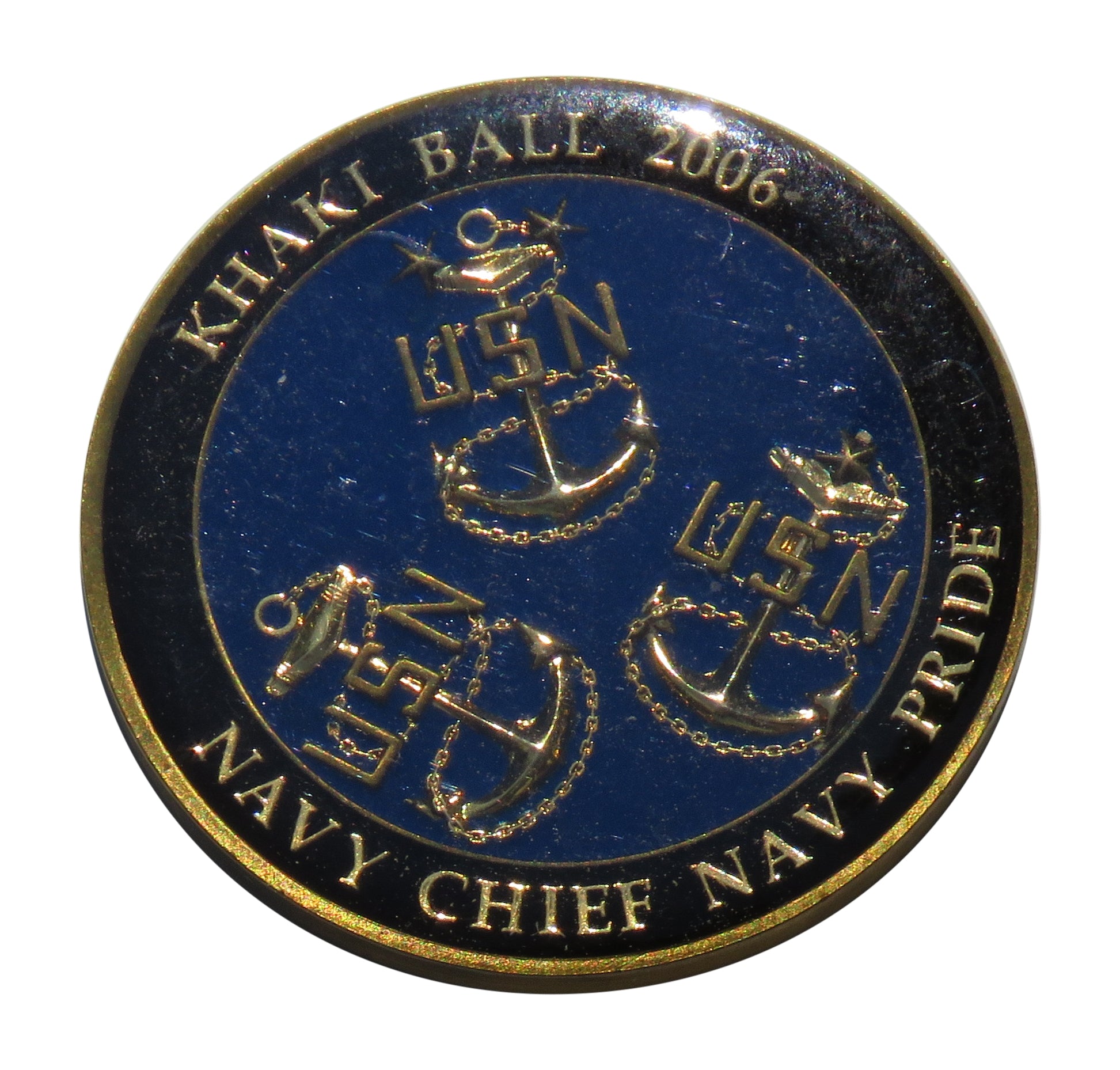 US Navy Khaki Ball 2006 Navy Chief Navy Pride Challenge Coin