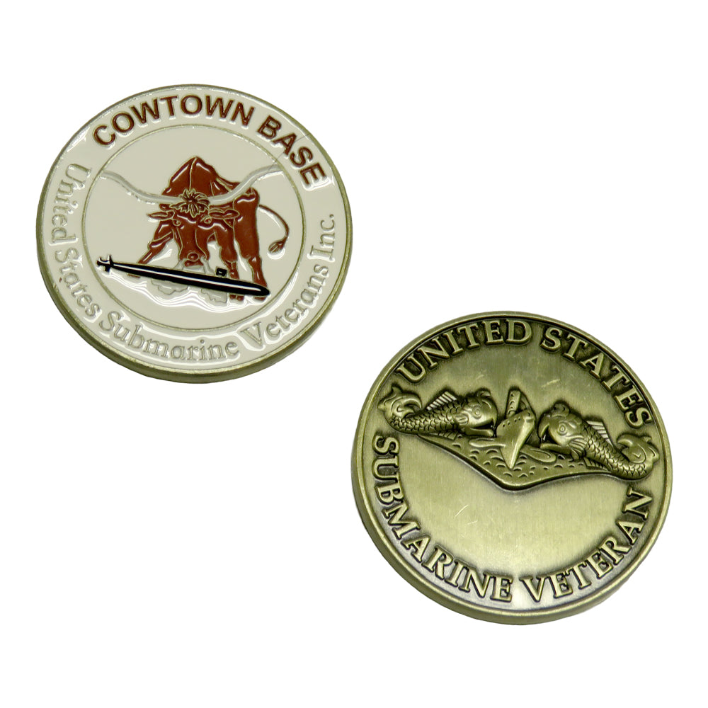 Cowtown Base United States Submarine Veterans Challenge Coin