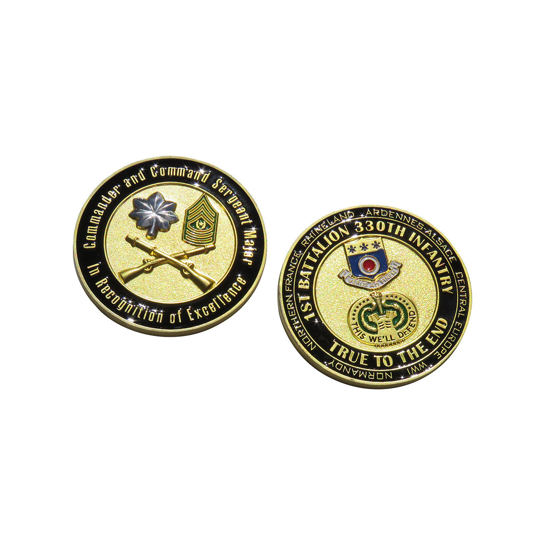 US Army 1st Battalion 330th Infantry Challenge Coin